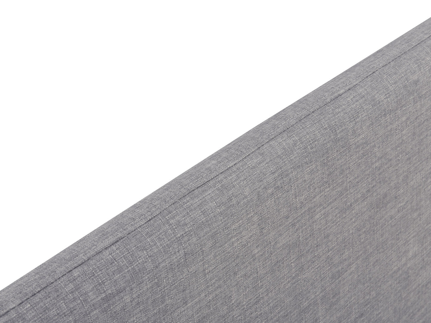 Lit NORTH en tissu 140 x 190 cm ou 160 x 200 cm - Vue zoom haut tête de lit coutures tissu