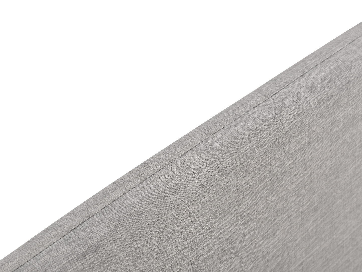 Lit NORTH en tissu 90 x 190 cm - Vue haut tête de lit tissu coutures