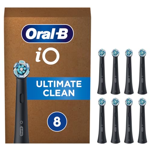 Oral-B iO Ultimate Clean Brossettes Noires | Lot de 8