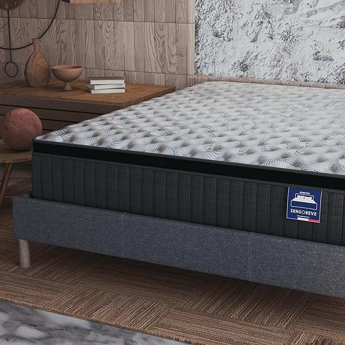 Matelas- Hybride Ressorts Ensachés & Mousse Mémoire de Forme Technologie SANITIZED 🇫🇷