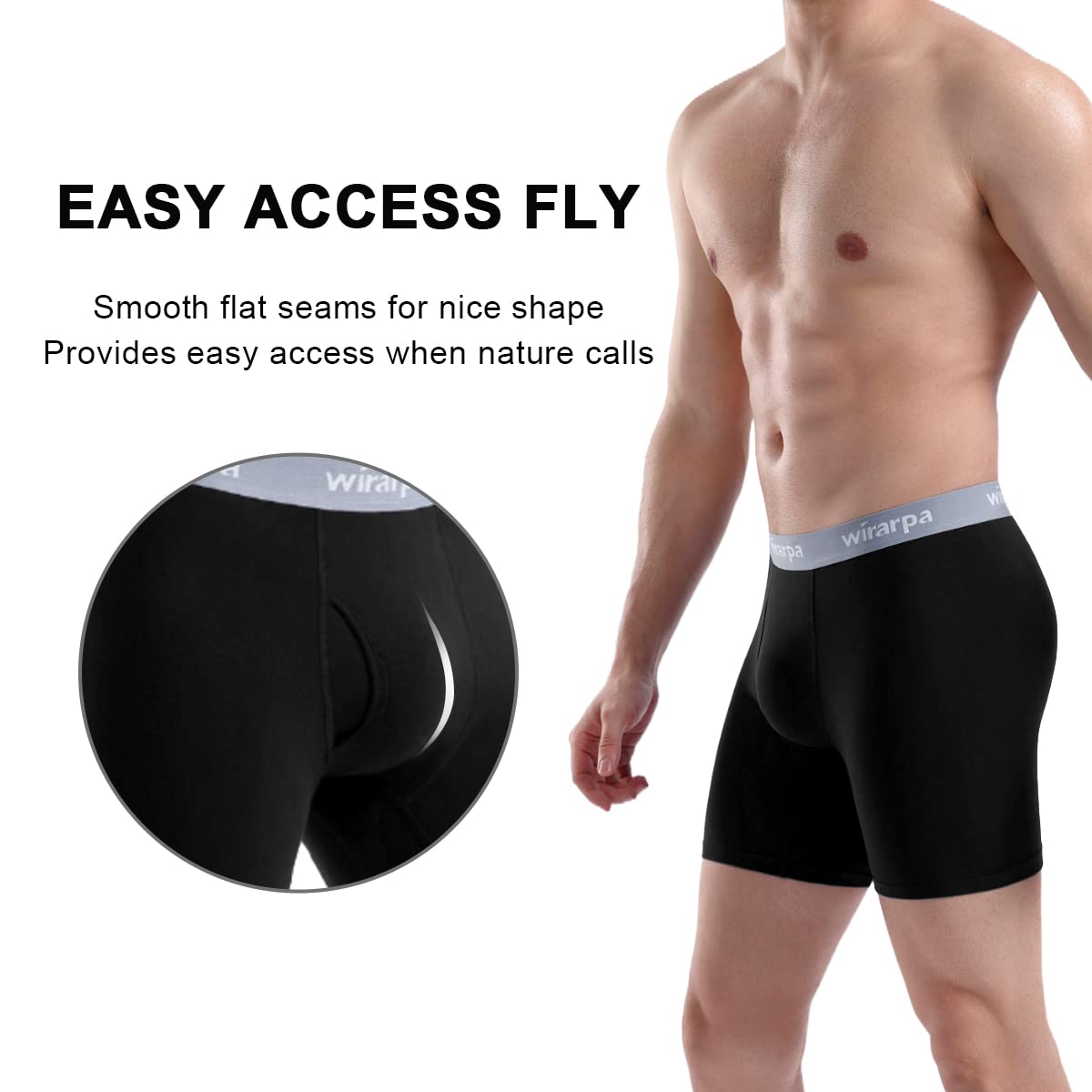 Boxers Homme Coton Confort – Lot de 4 Sans Étiquette