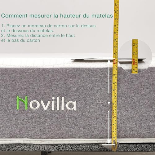 Matelas Réversible – Fibres de Bambou et Mousse Gel à Mémoire de Forme