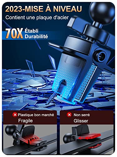 Auckly 15w Support Telephone Voiture Induction,【60W QC3.0】 Chargeur Induction Voiture Rapide Clip Chargeur sans Fil Voiture pour iPhone 15 14 13 12 Pro Max Mini Plus Samsung