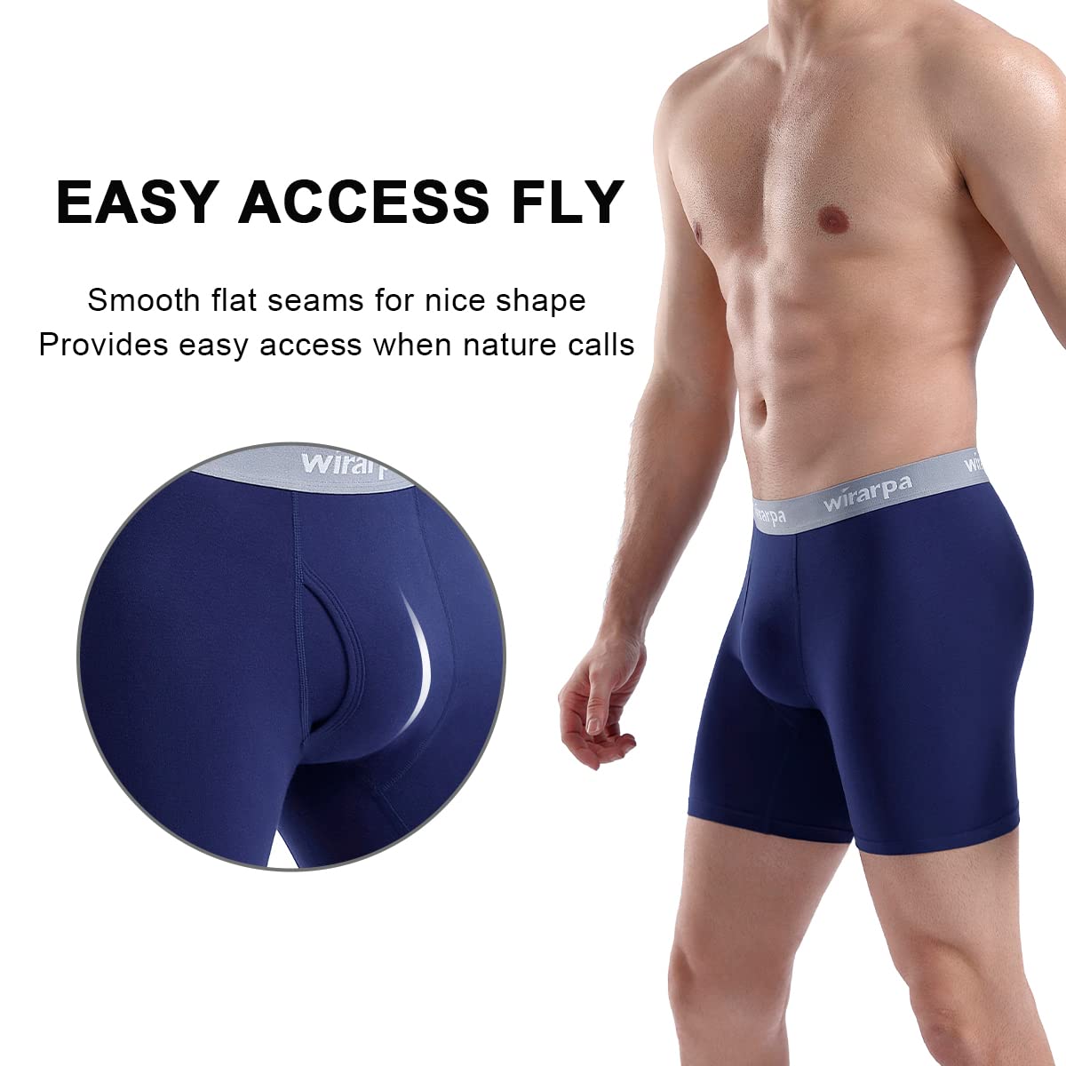 Boxers Homme Coton Confort – Lot de 4 Sans Étiquette