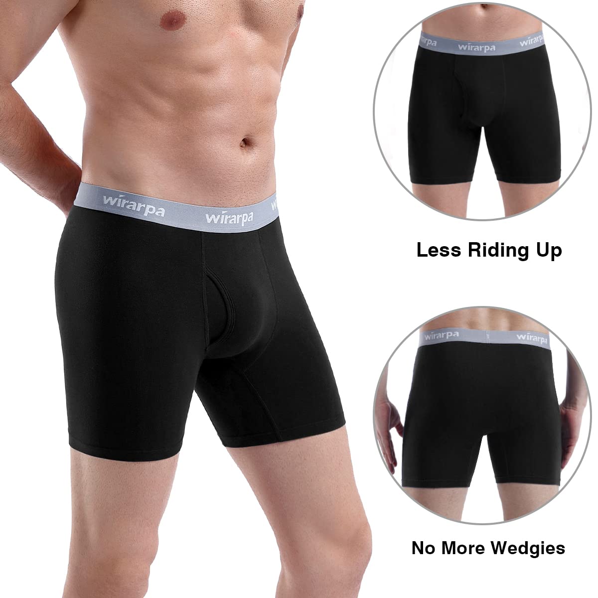 Boxers Homme Coton Confort – Lot de 4 Sans Étiquette