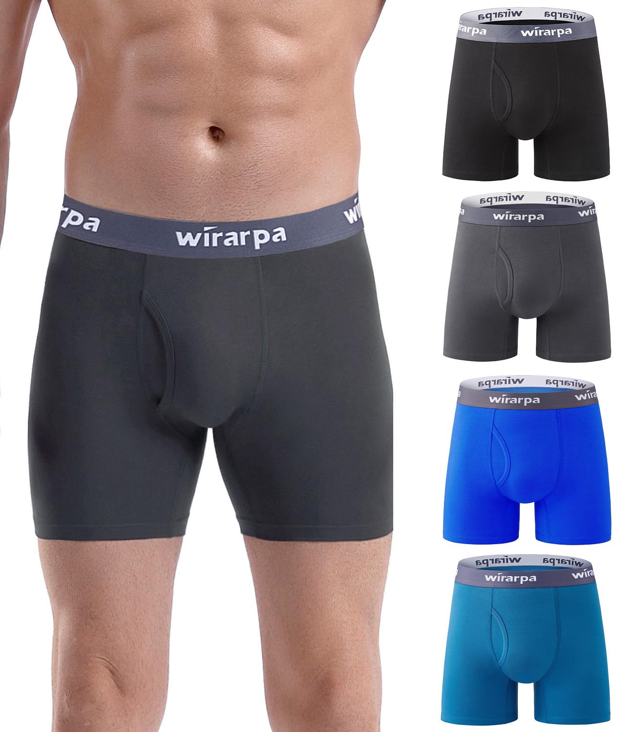 Boxers Homme Coton Confort – Lot de 4 Sans Étiquette