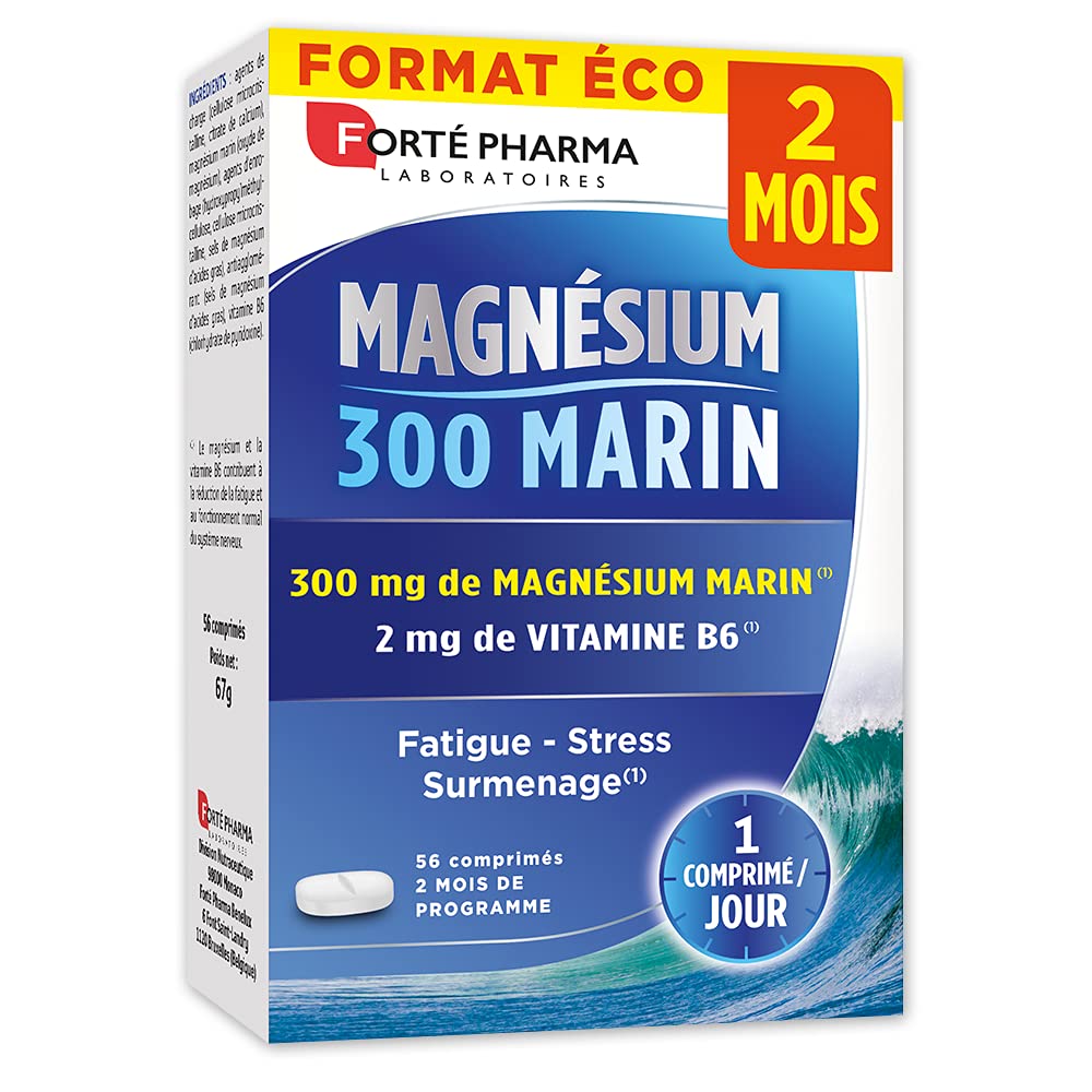 Magnésium 300 Marin | 300 mg de Magnésium Marin pour Réduire le Stress et la Fatigue