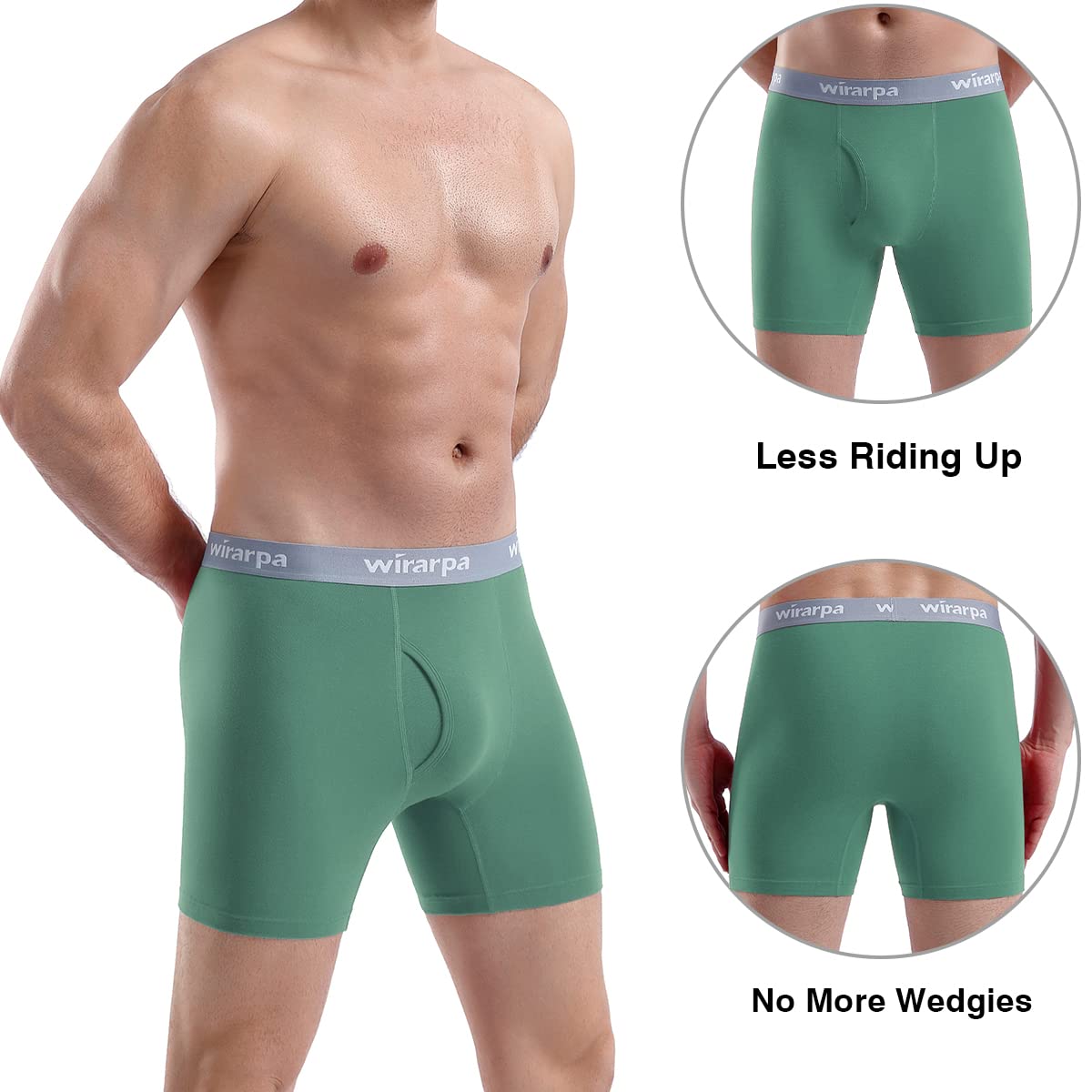 Boxers Homme Coton Confort – Lot de 4 Sans Étiquette