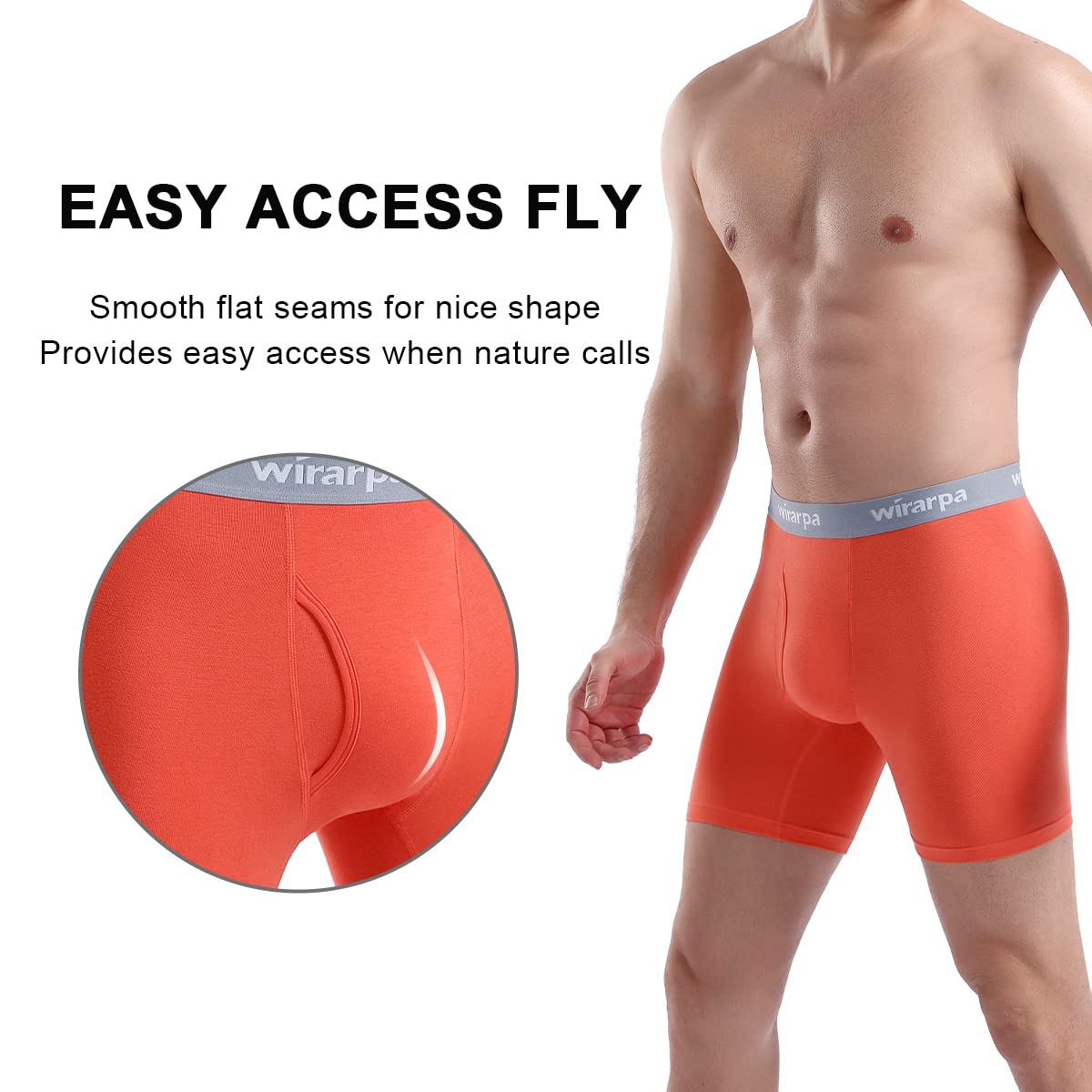 Boxers Homme Coton Confort – Lot de 4 Sans Étiquette