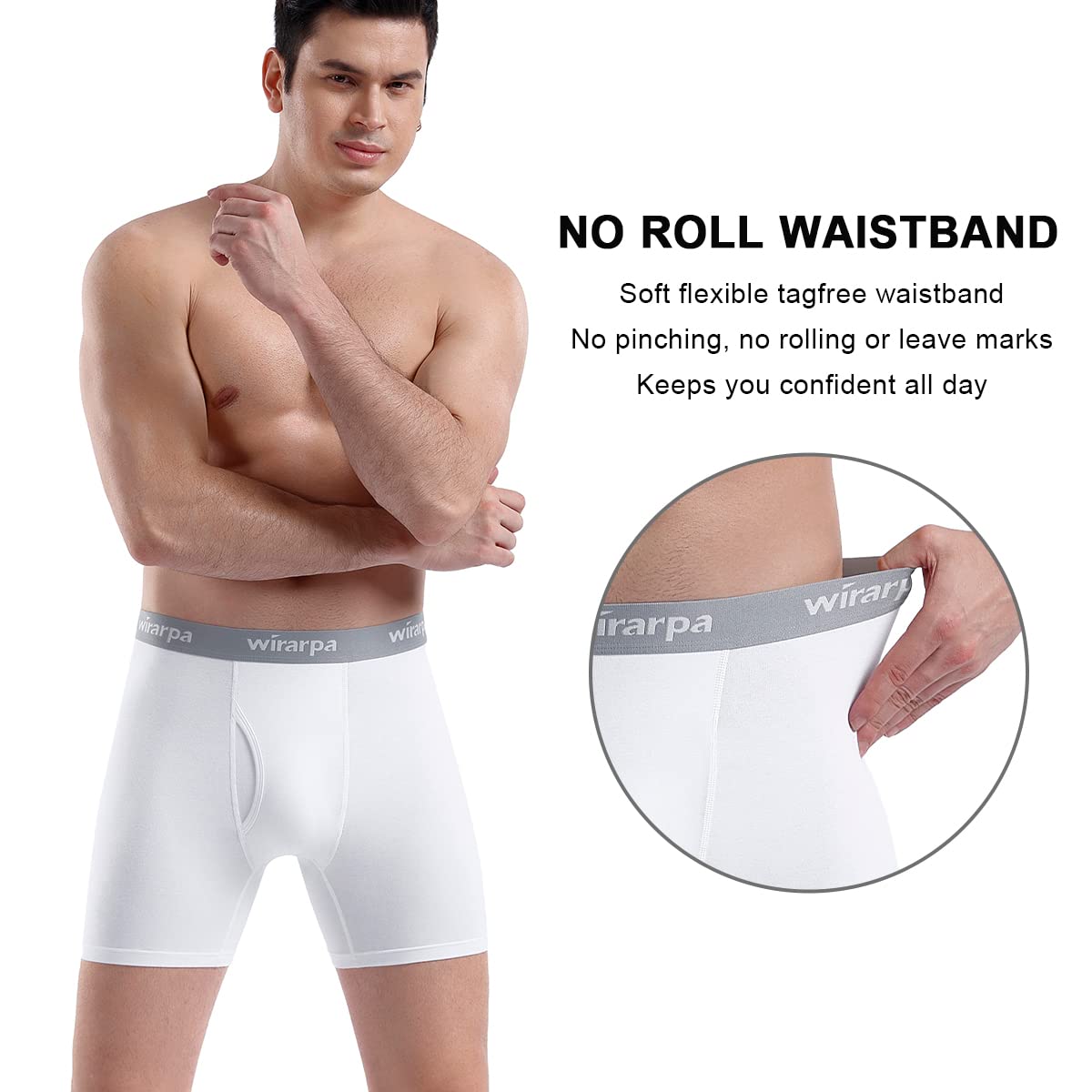 Boxers Homme Coton Confort – Lot de 4 Sans Étiquette