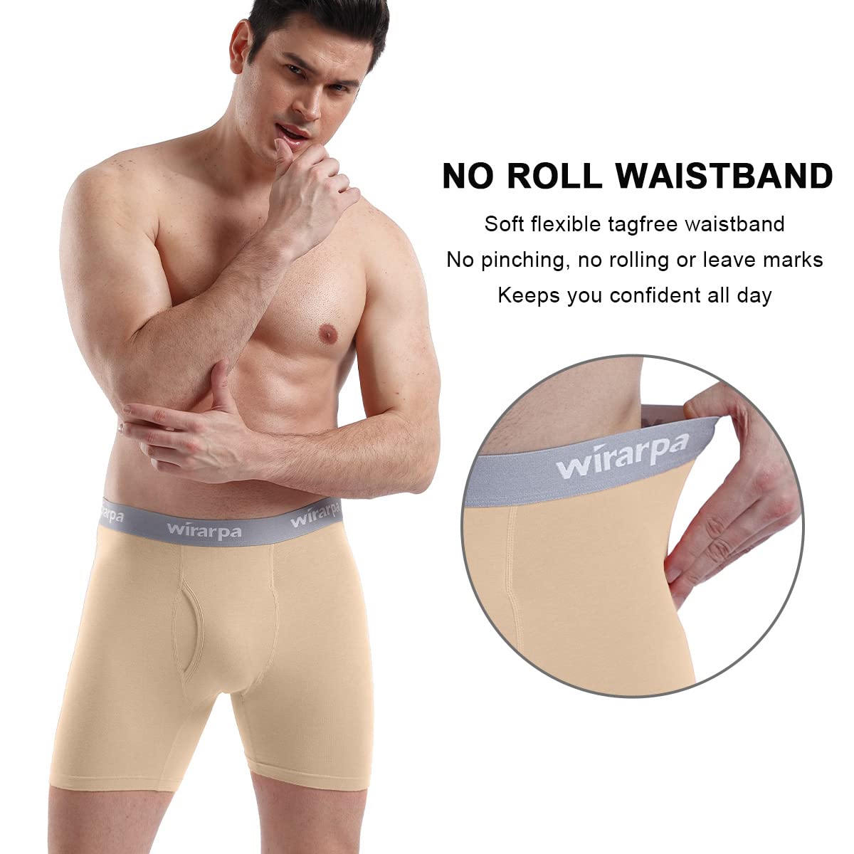 Boxers Homme Coton Confort – Lot de 4 Sans Étiquette