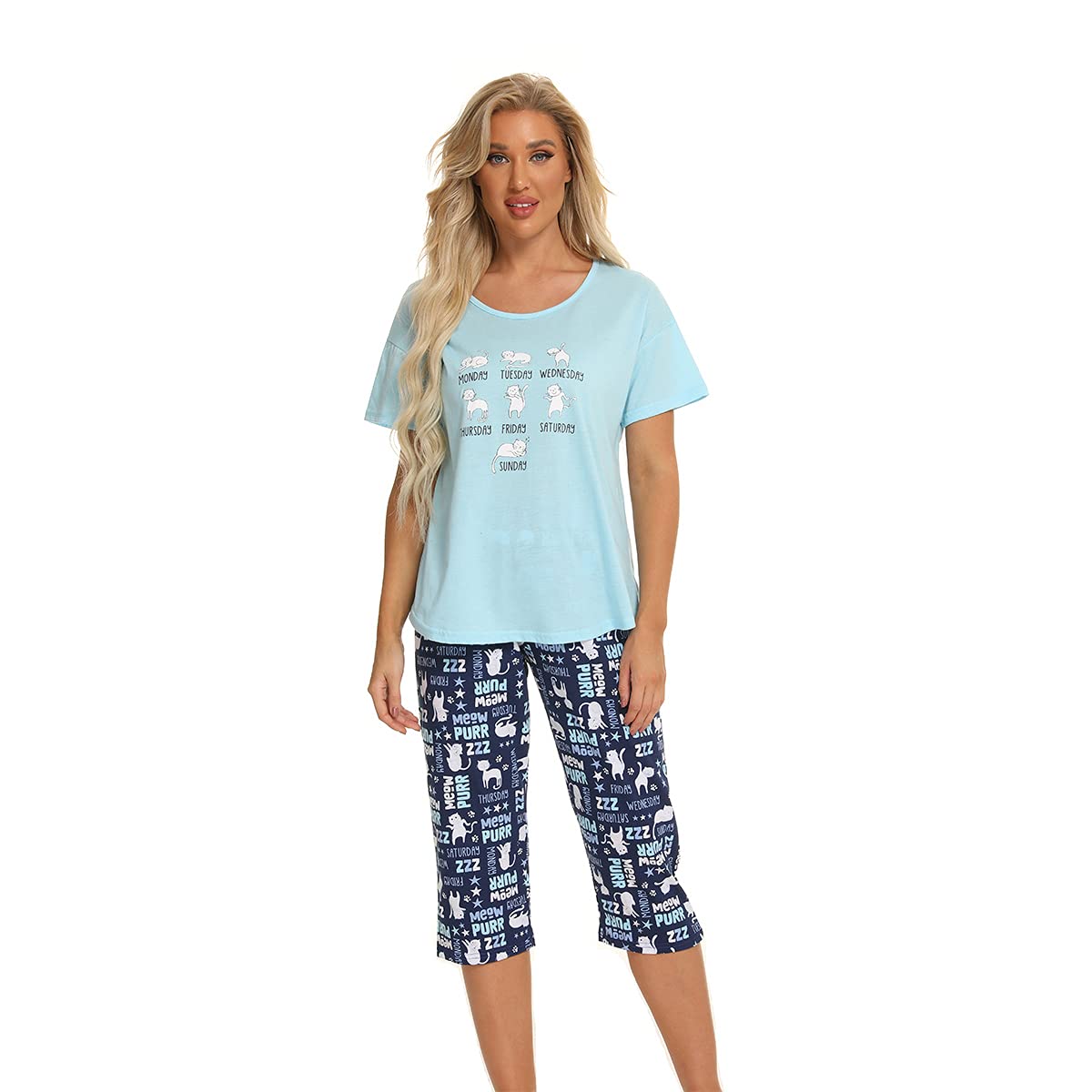 Pyjama Femme Coton Manche Courte