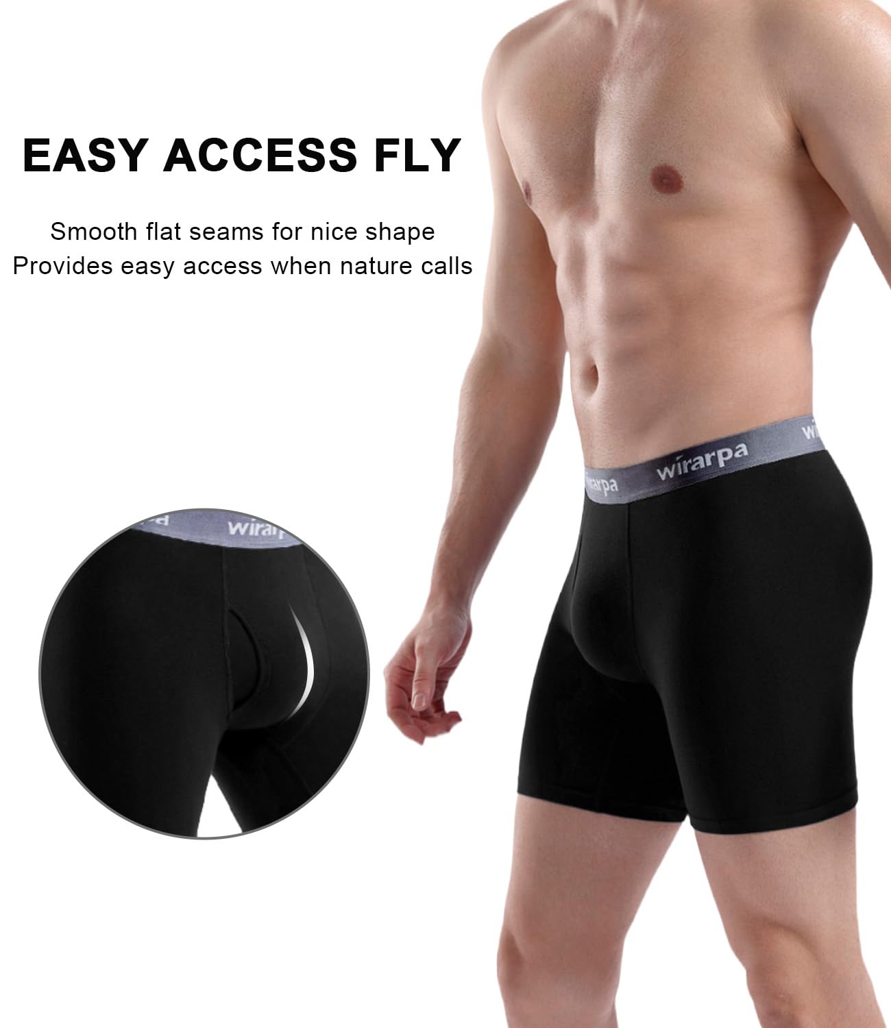Boxers Homme Coton Confort – Lot de 4 Sans Étiquette