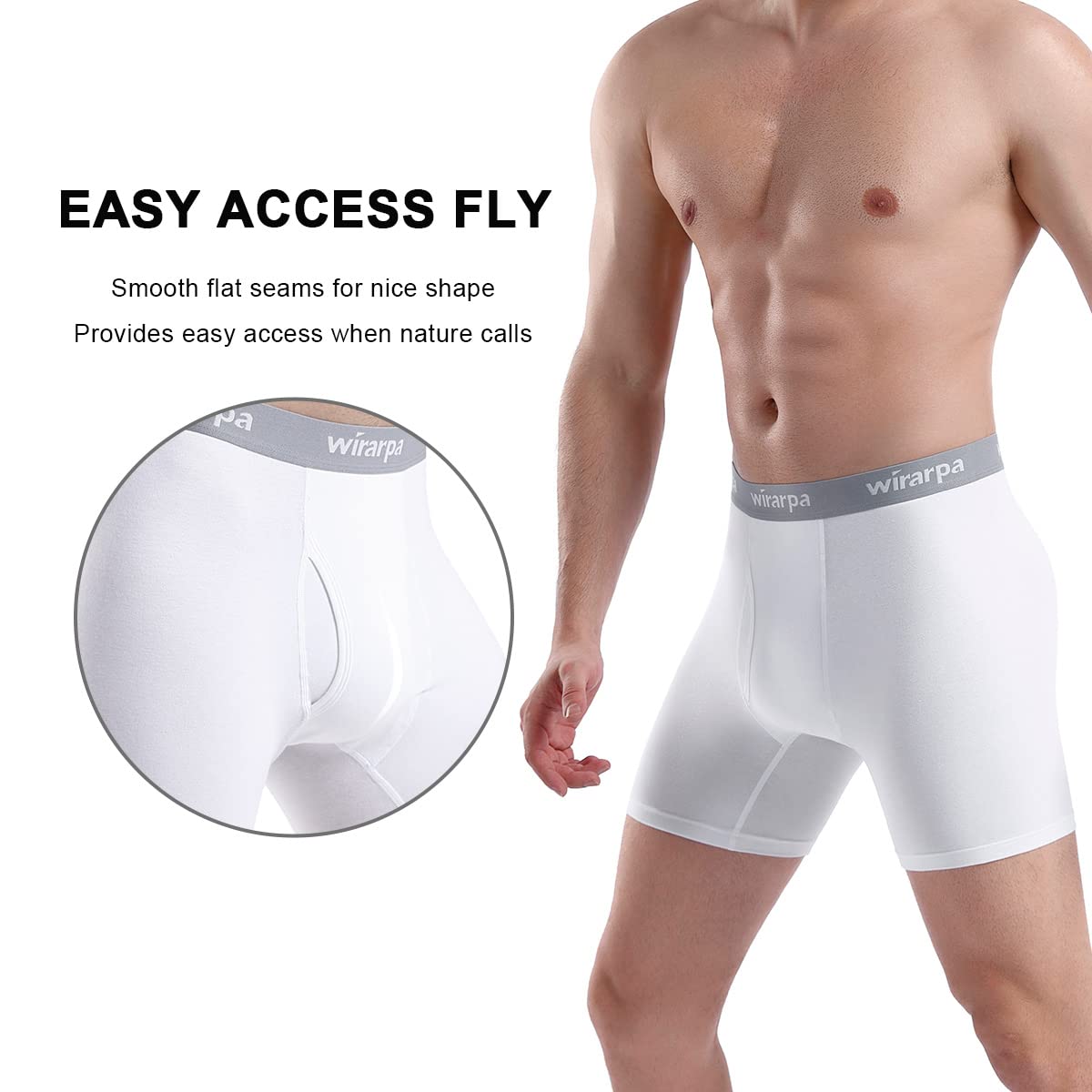 Boxers Homme Coton Confort – Lot de 4 Sans Étiquette