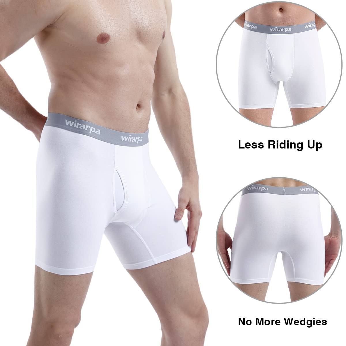 Boxers Homme Coton Confort – Lot de 4 Sans Étiquette