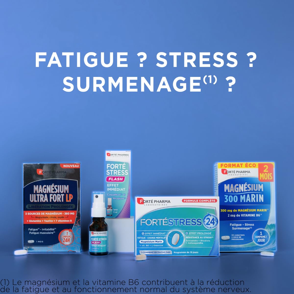 Magnésium 300 Marin | 300 mg de Magnésium Marin pour Réduire le Stress et la Fatigue