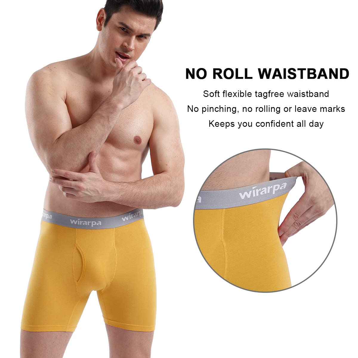 Boxers Homme Coton Confort – Lot de 4 Sans Étiquette