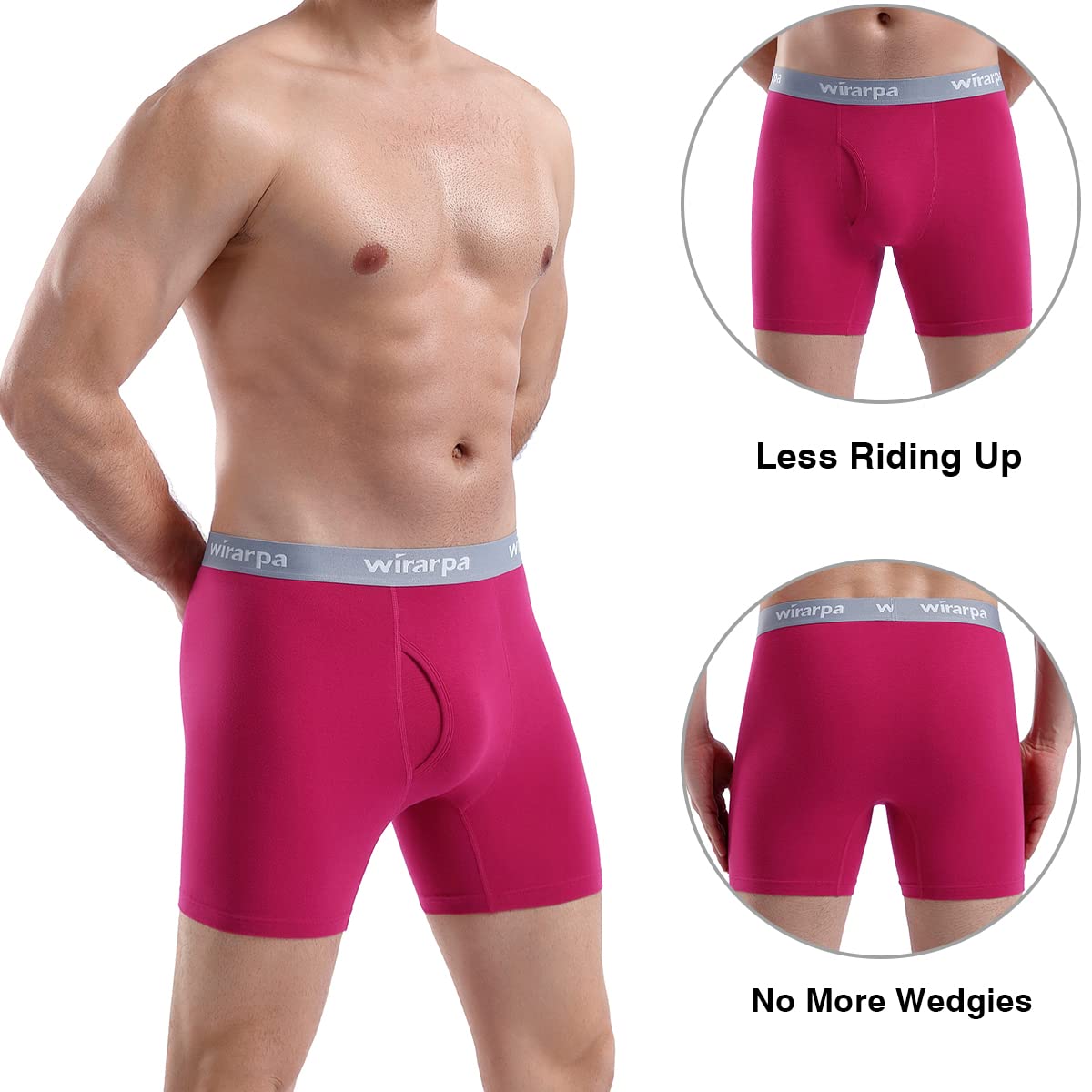 Boxers Homme Coton Confort – Lot de 4 Sans Étiquette