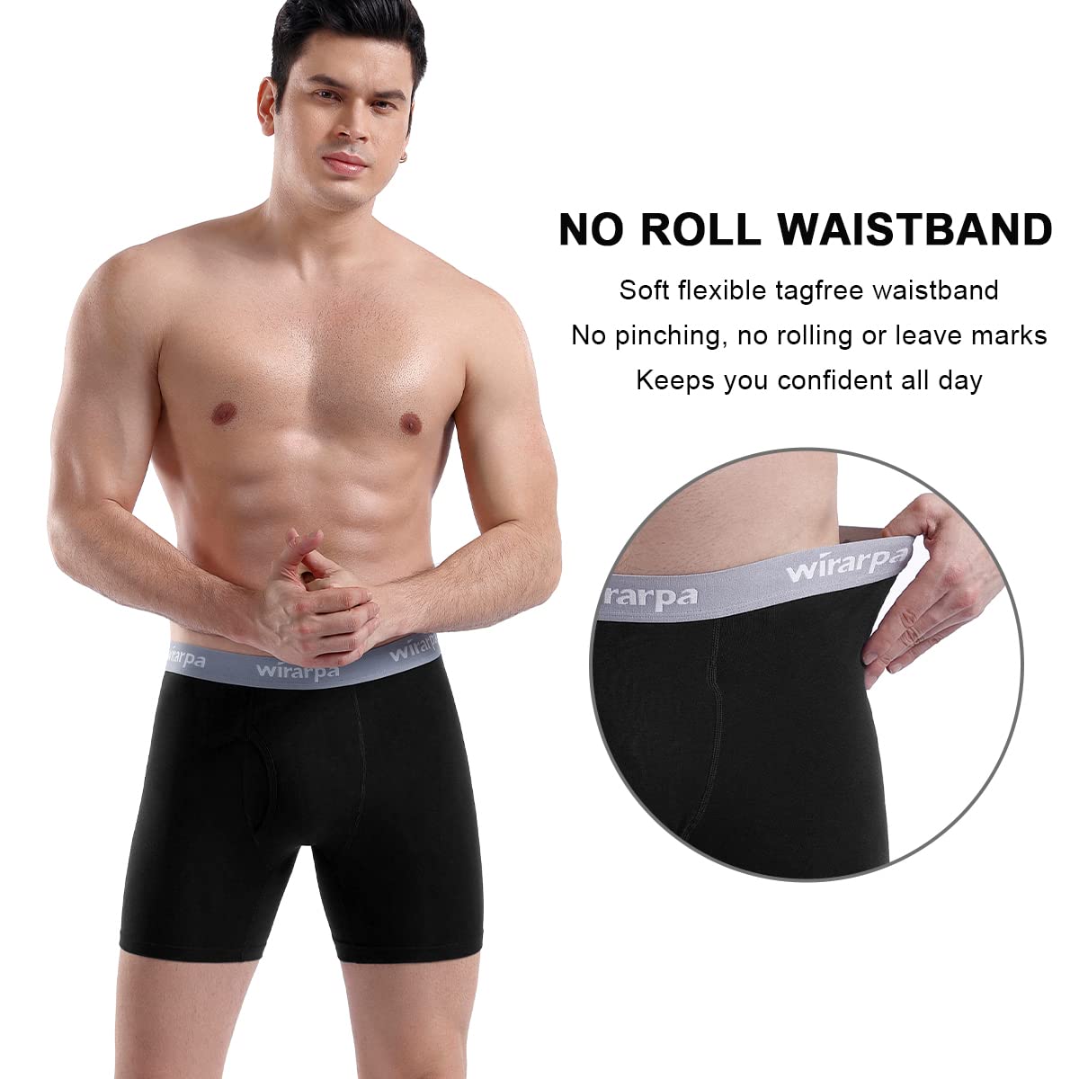 Boxers Homme Coton Confort – Lot de 4 Sans Étiquette