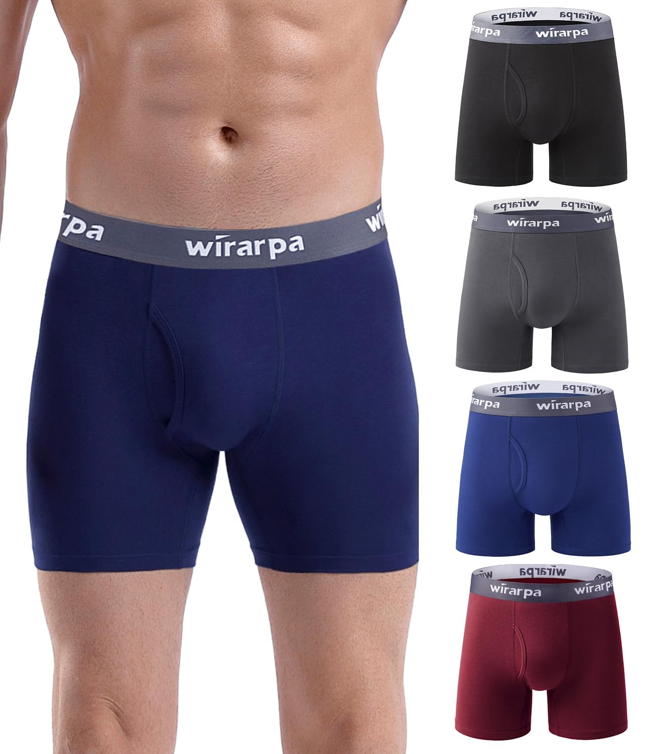Boxers Homme Coton Confort – Lot de 4 Sans Étiquette