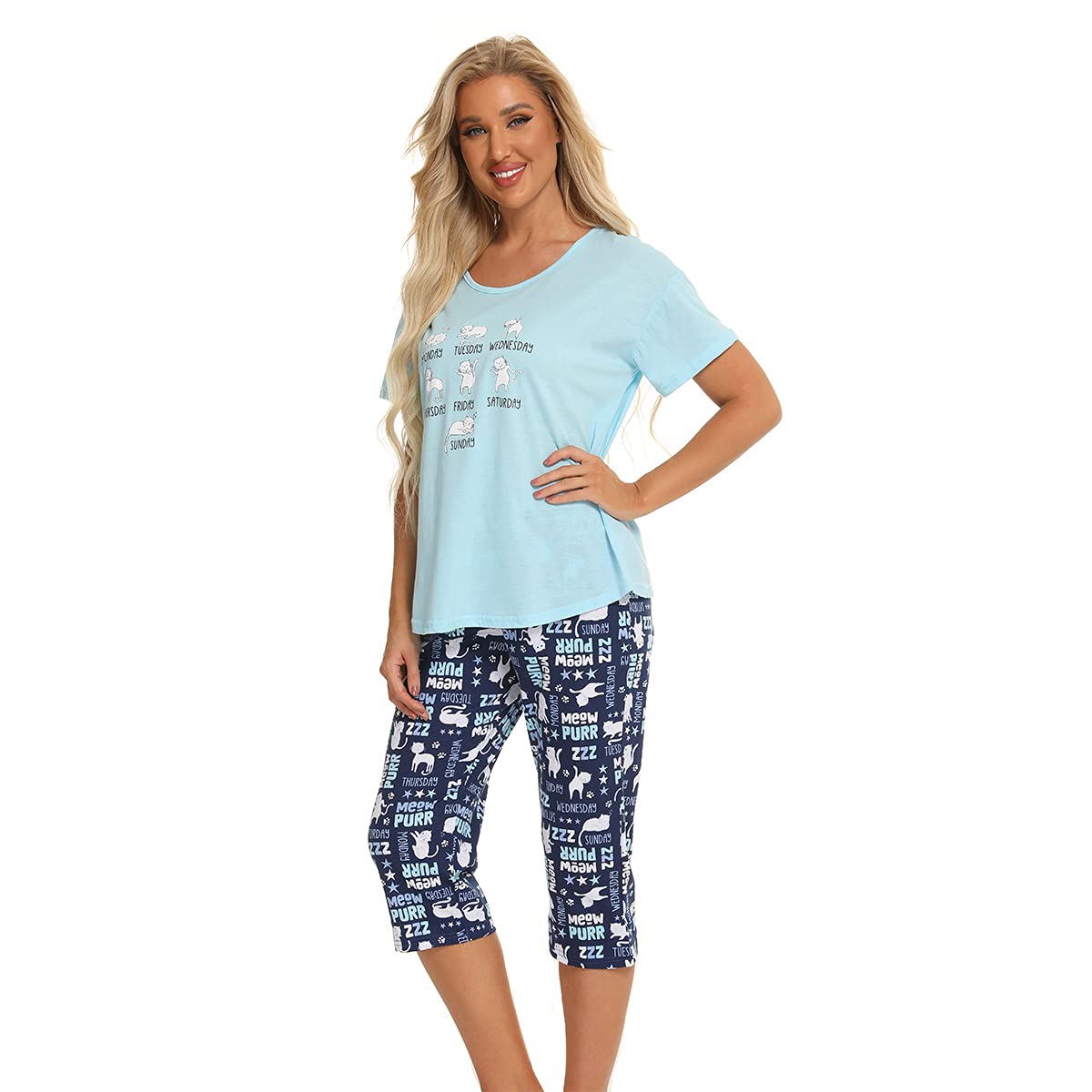 Pyjama Femme Coton Manche Courte