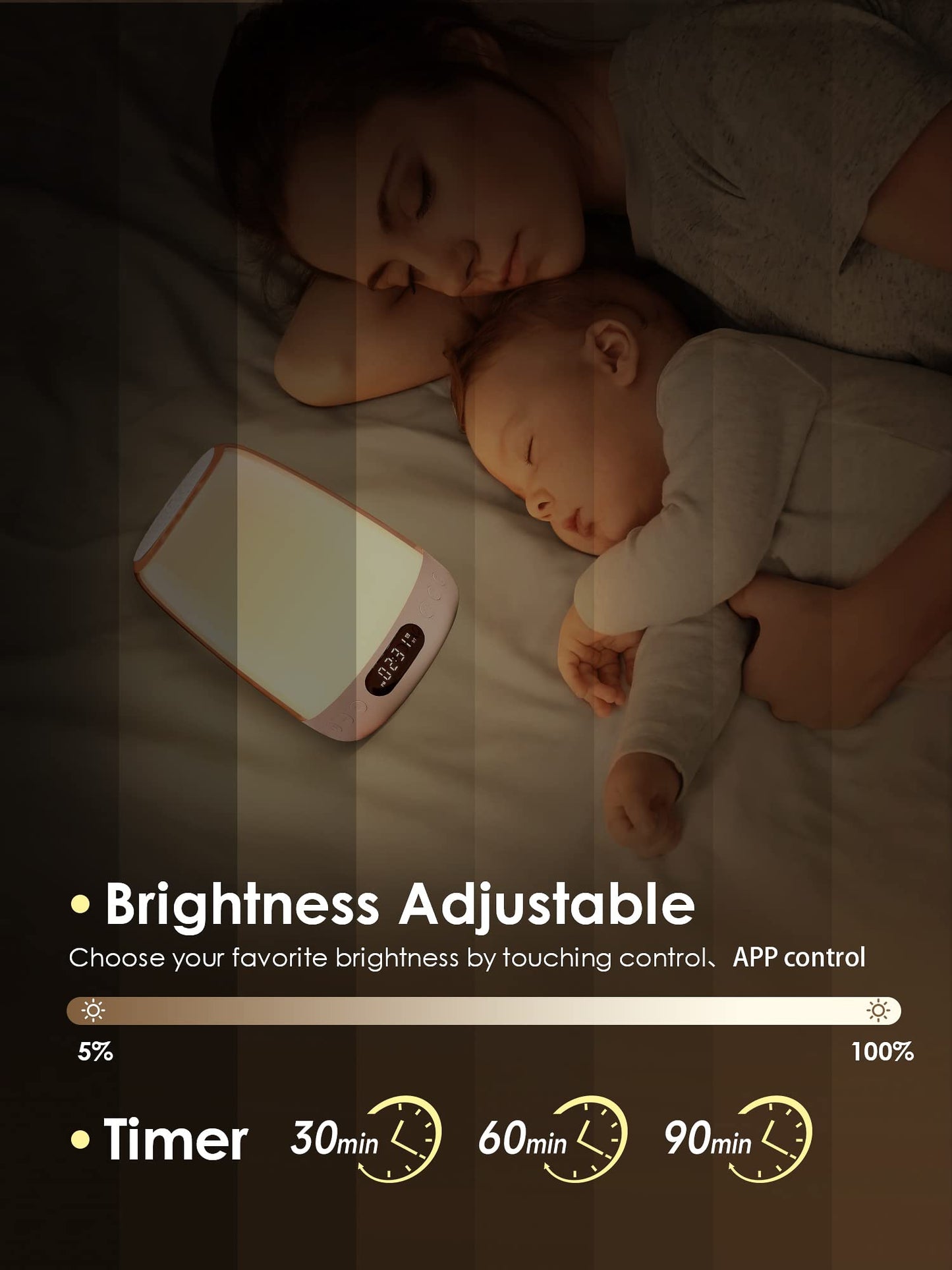 Veilleuse Bébé Musicale et Lumineuse – Lampe de Chevet Sans Fil 🌟