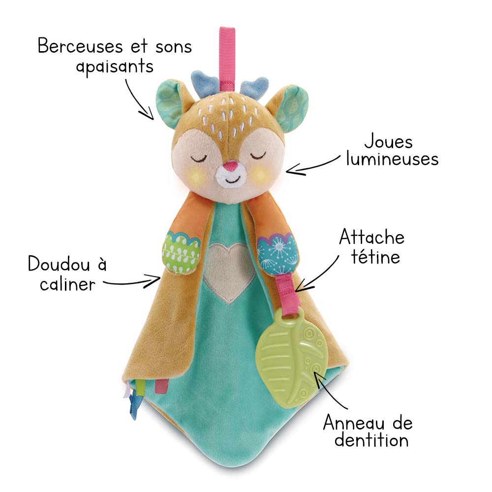 VTech - Tifan, Mon Doudou Berceuses | Peluche Bébé 2 en 1
