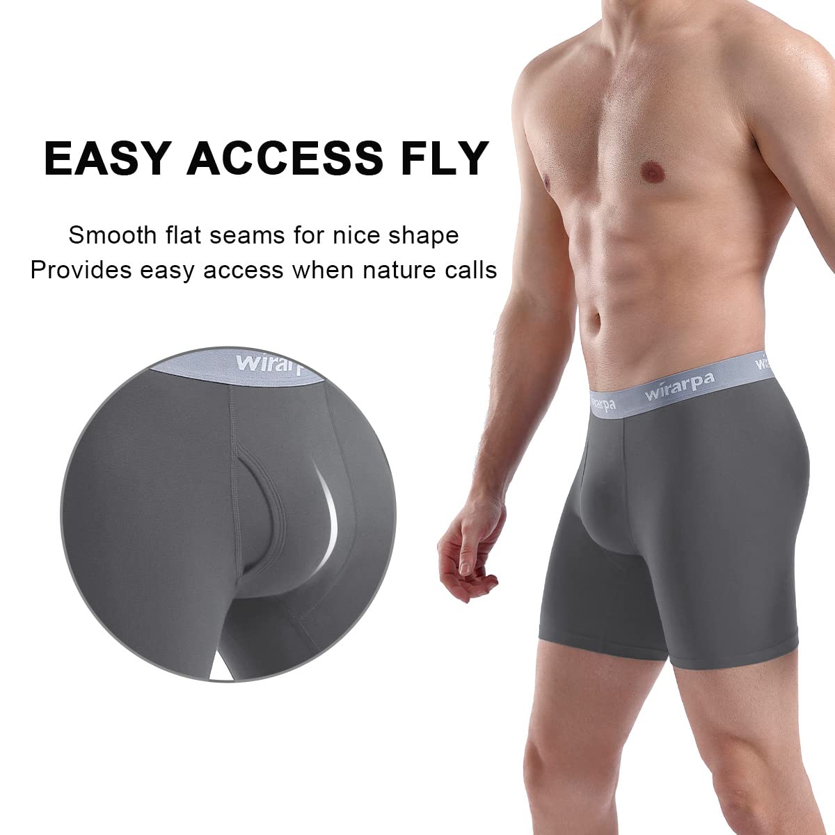Boxers Homme Coton Confort – Lot de 4 Sans Étiquette