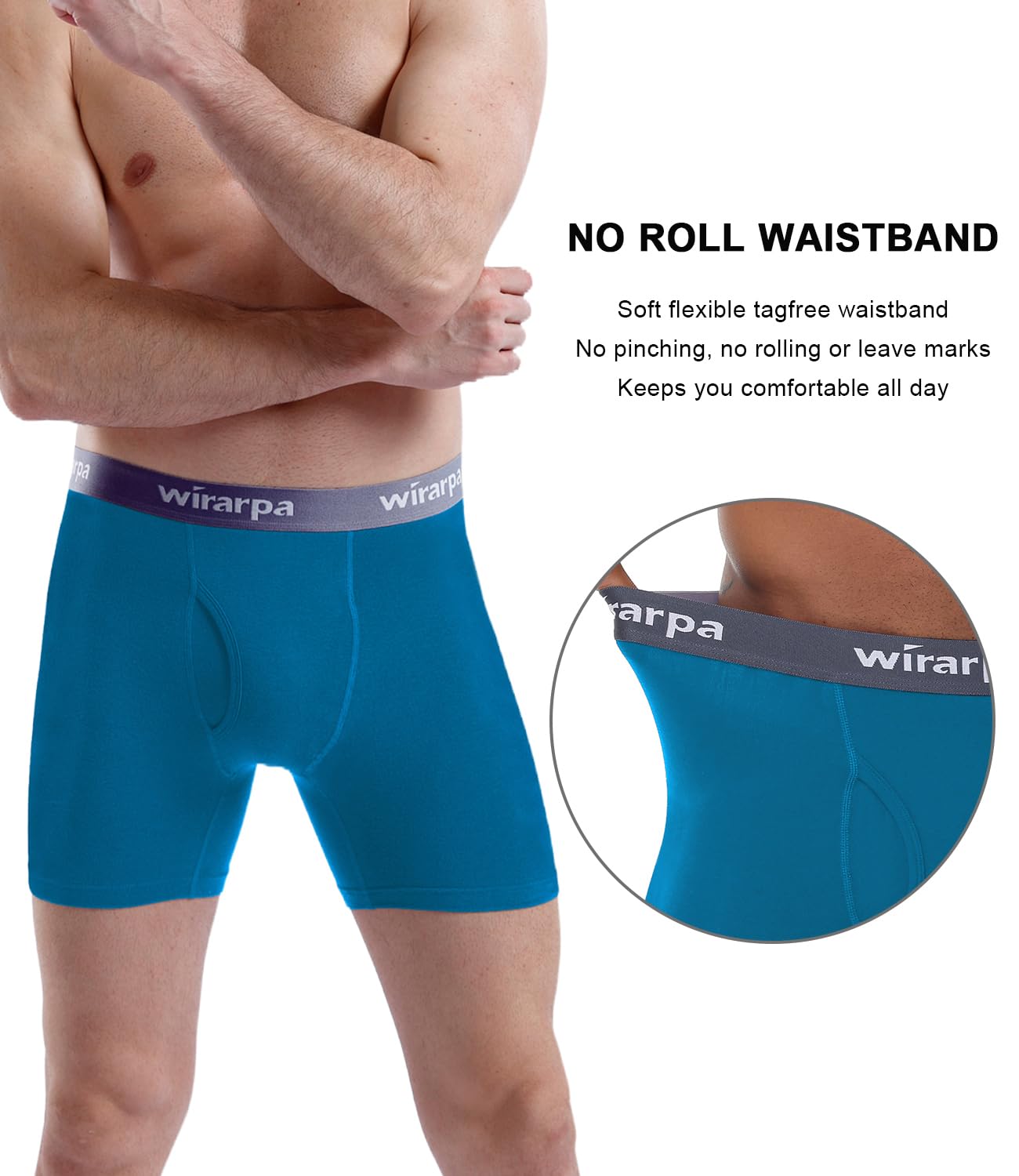Boxers Homme Coton Confort – Lot de 4 Sans Étiquette