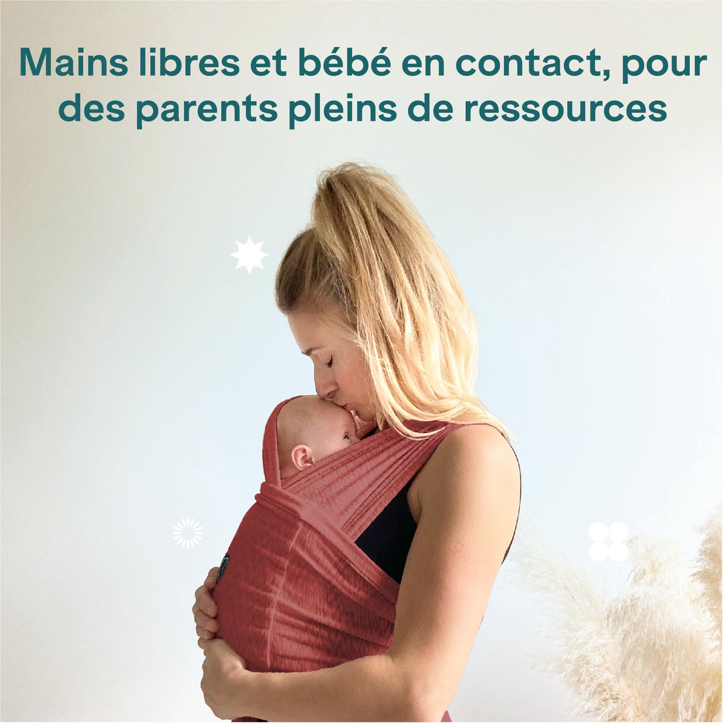 Koala Bébé Écharpe de Portage Réglable – Facile à Enfiler, Unisexe, Noir