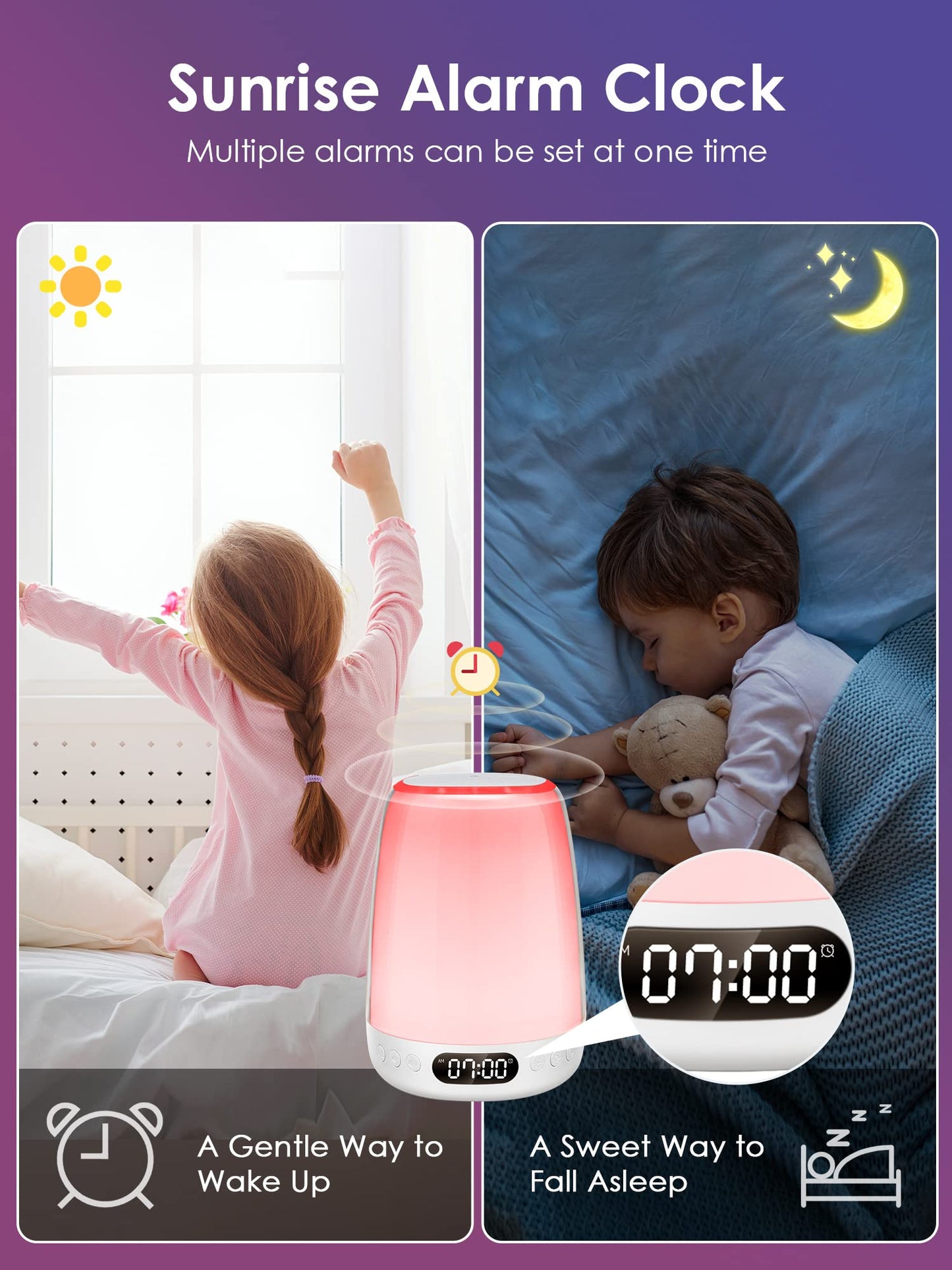 Veilleuse Bébé Musicale et Lumineuse – Lampe de Chevet Sans Fil 🌟
