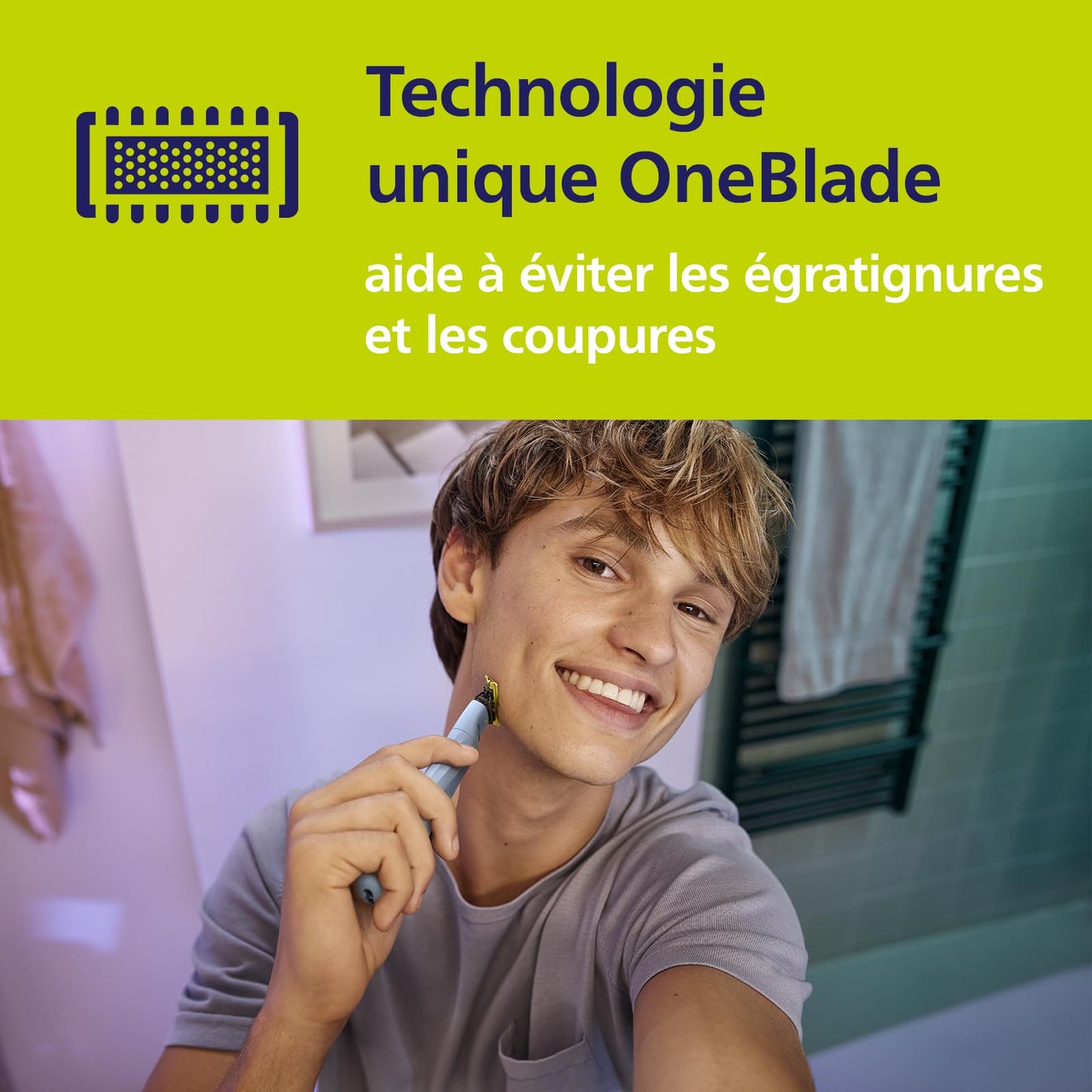 Philips OneBlade - Authentique tondeuse à barbe électrique