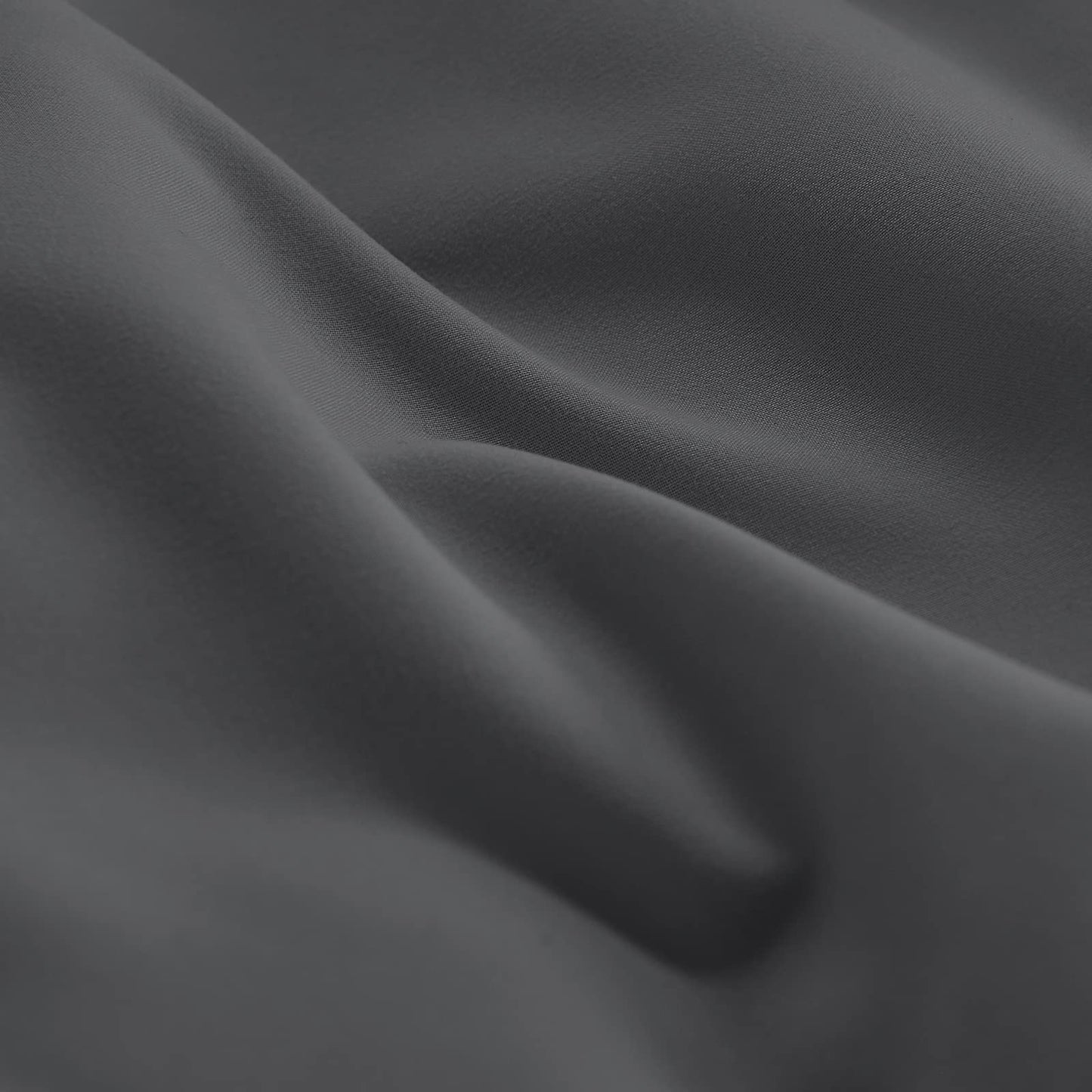 WAVVE Housse de Couette 140x200 cm avec 1 Taie d'oreiller 65x65 cm,Parure de Lit 1 Personne pour lit 90x190 avec Fermeture Éclair Sets de Housse Couette en Microfibre, Gris Foncé 140 x 200