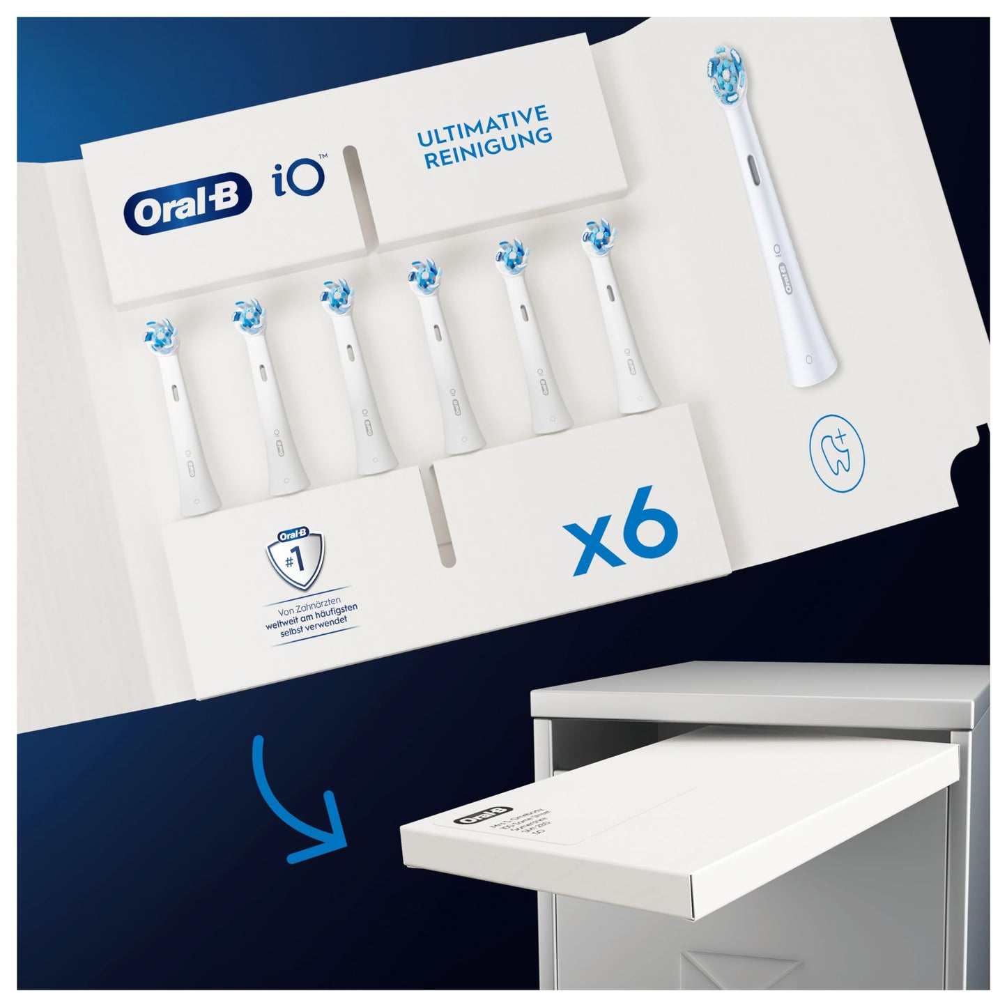 Oral-B iO Ultimate Clean Brossettes Noires | Lot de 8