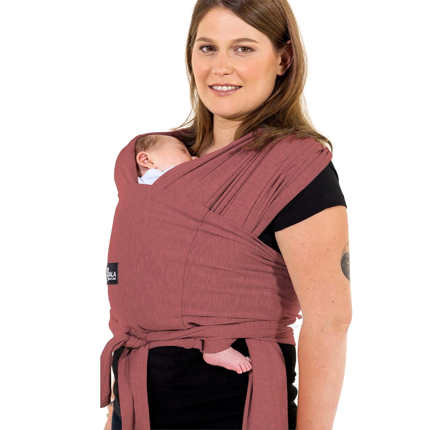 Koala Bébé Écharpe de Portage Réglable – Facile à Enfiler, Unisexe, Noir