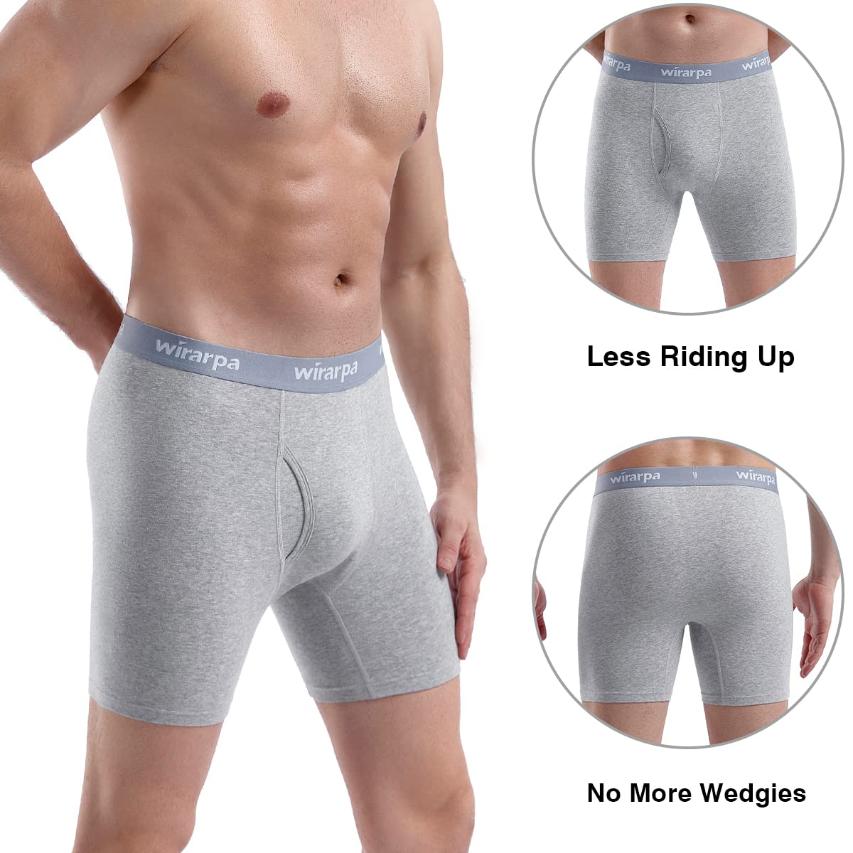 Boxers Homme Coton Confort – Lot de 4 Sans Étiquette