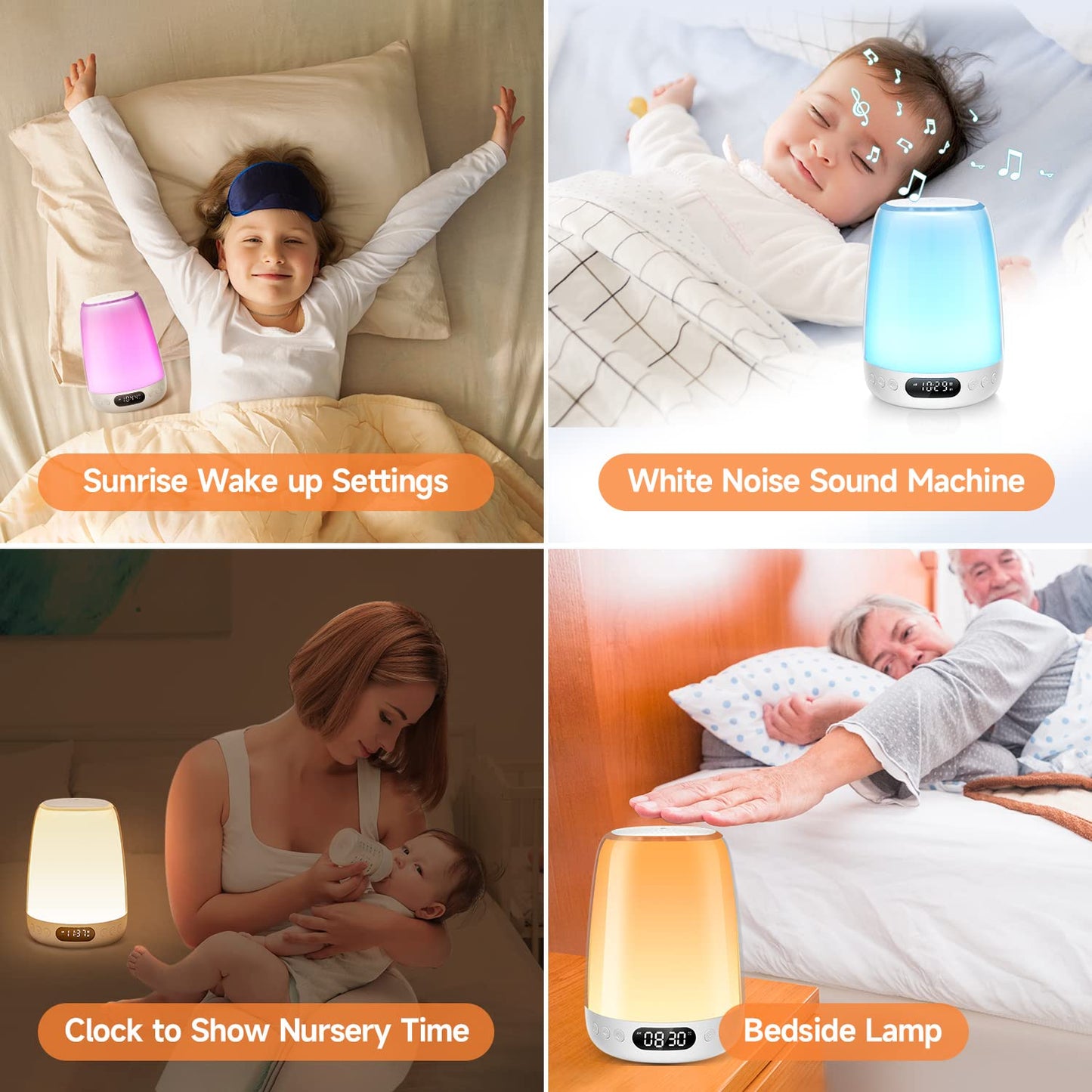 Veilleuse Bébé Musicale et Lumineuse – Lampe de Chevet Sans Fil 🌟
