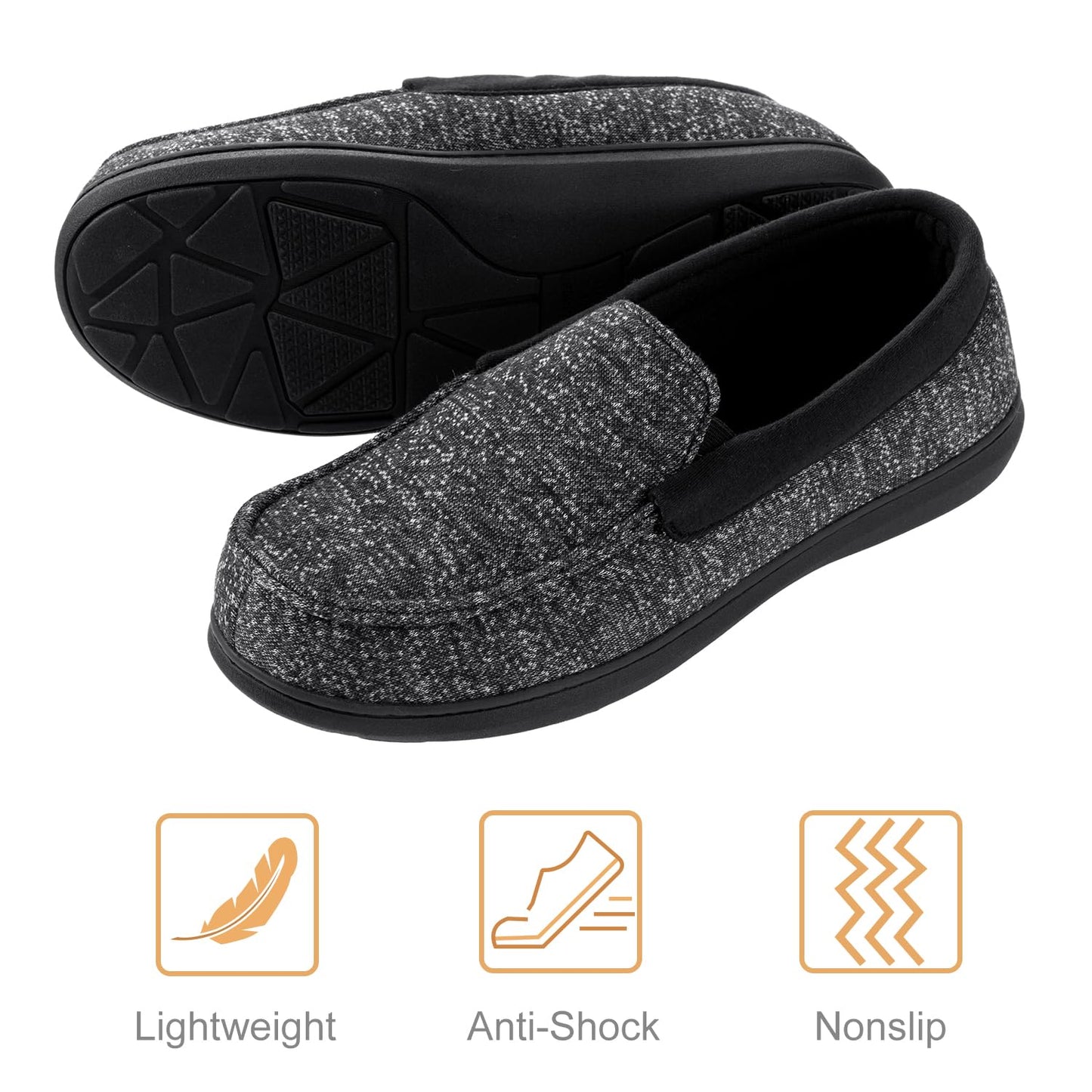 RockDove Pantoufles Mocassins SILVADUR en tissu anti-odeurs pour homme