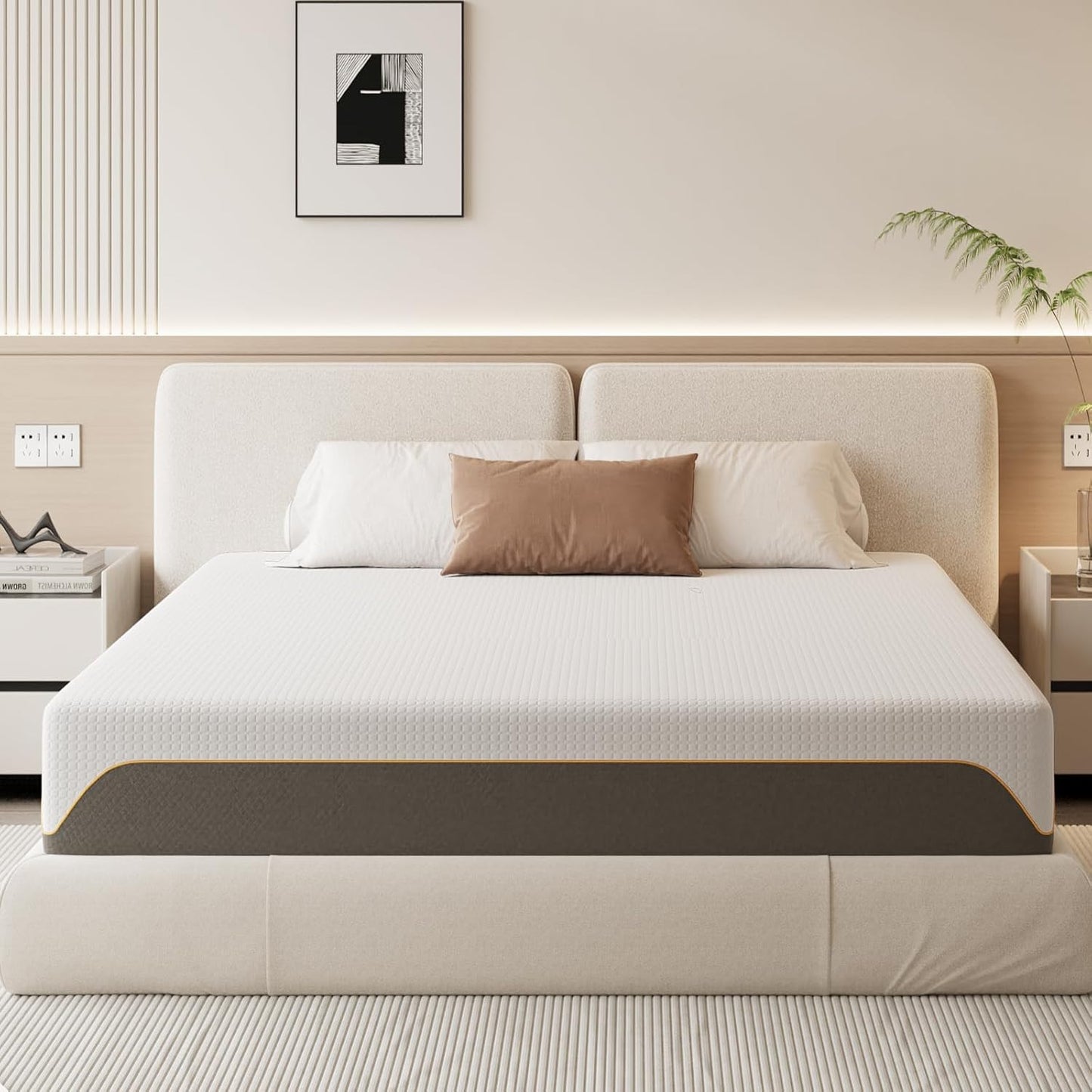 Matelas – Mousse Gel Mémoire, Latex 7 Zones, Confort et Soutien Ergonomique