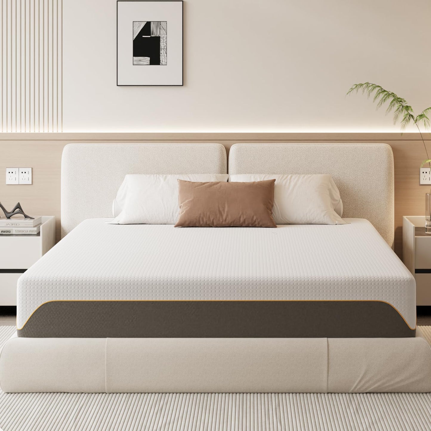 Matelas – Mousse Gel Mémoire, Latex 7 Zones, Confort et Soutien Ergonomique
