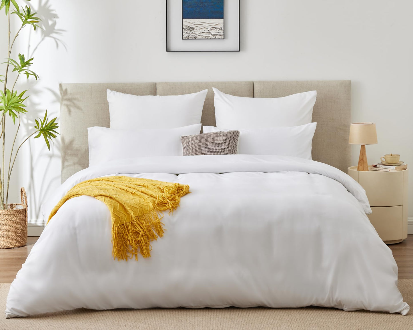 WAVVE Housse de Couette 140x200 cm avec 1 Taie d'oreiller 65x65 cm,Parure de Lit 1 Personne pour lit 90x190 avec Fermeture Éclair Sets de Housse Couette en Microfibre, Gris Foncé 140 x 200