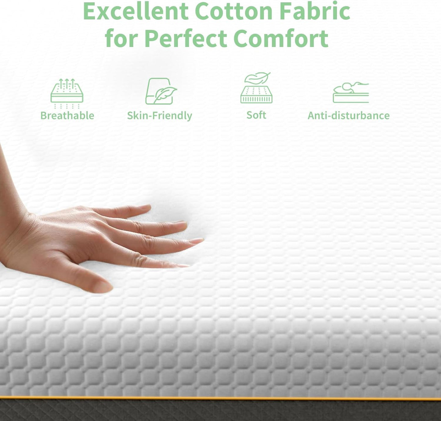 Matelas – Mousse Gel Mémoire, Latex 7 Zones, Confort et Soutien Ergonomique