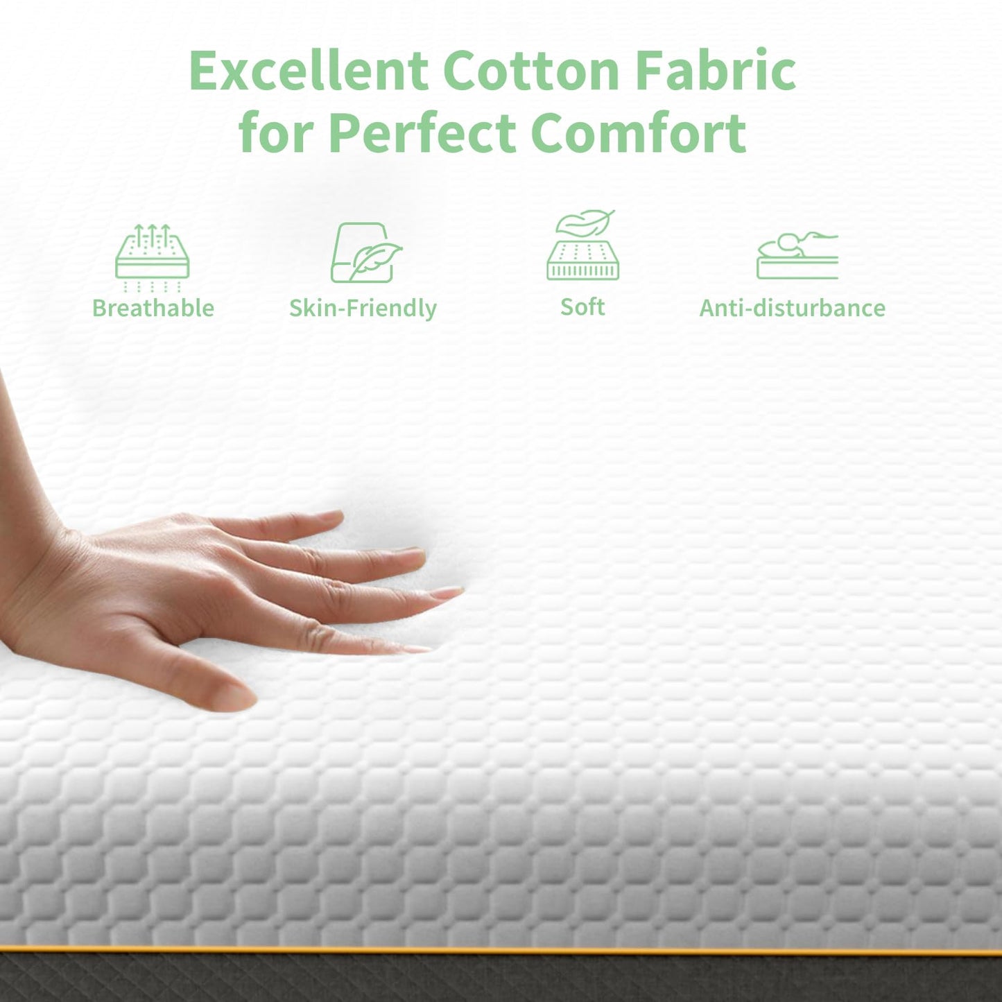 Matelas – Mousse Gel Mémoire, Latex 7 Zones, Confort et Soutien Ergonomique