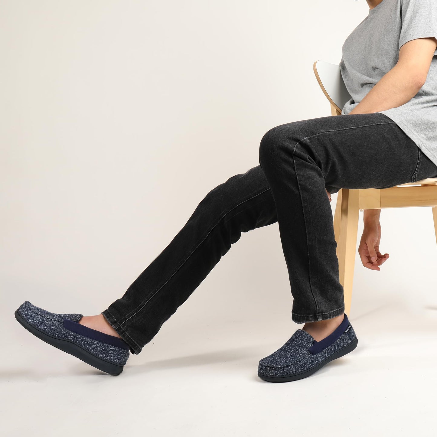 RockDove Pantoufles Mocassins SILVADUR en tissu anti-odeurs pour homme