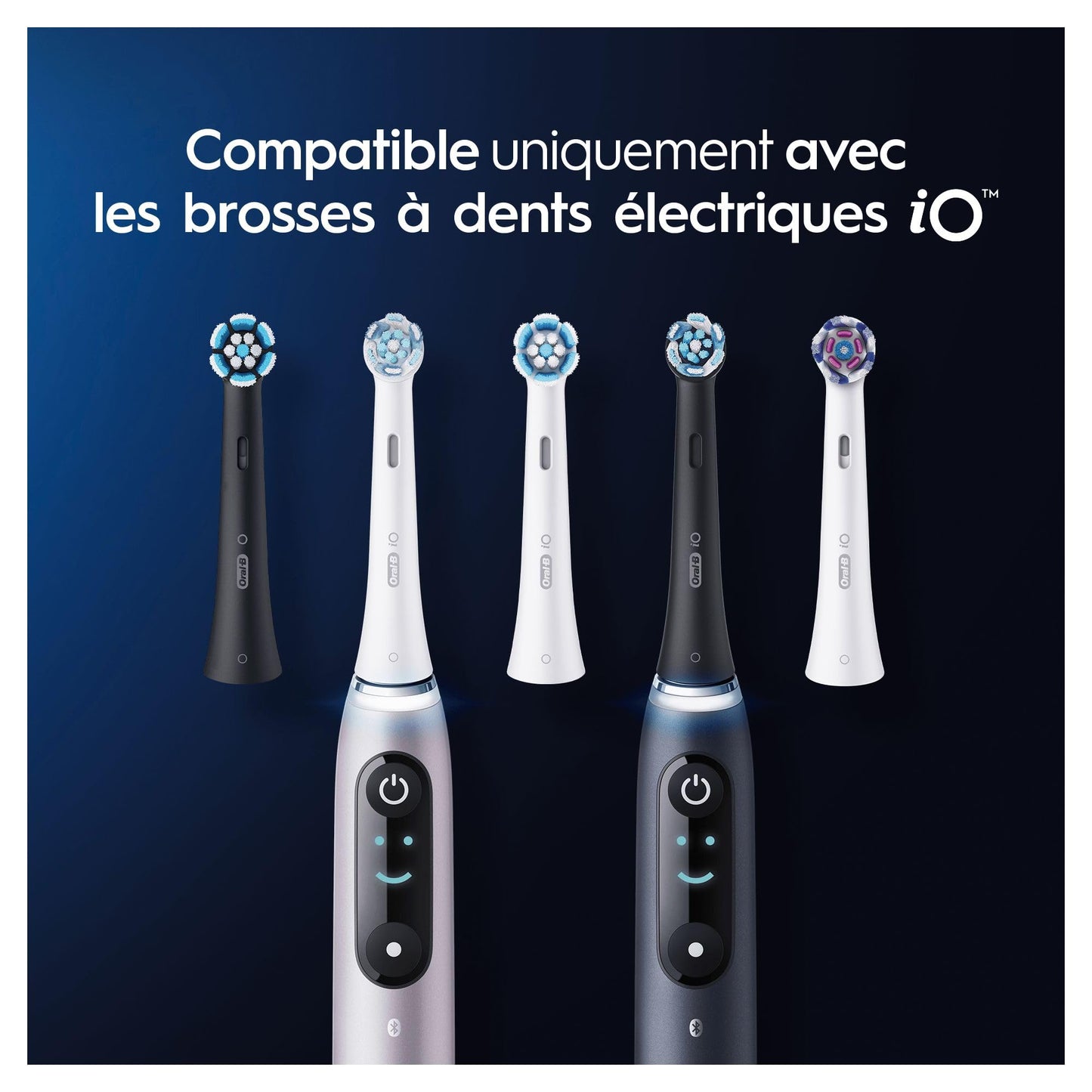 Oral-B iO Ultimate Clean Brossettes Noires | Lot de 8
