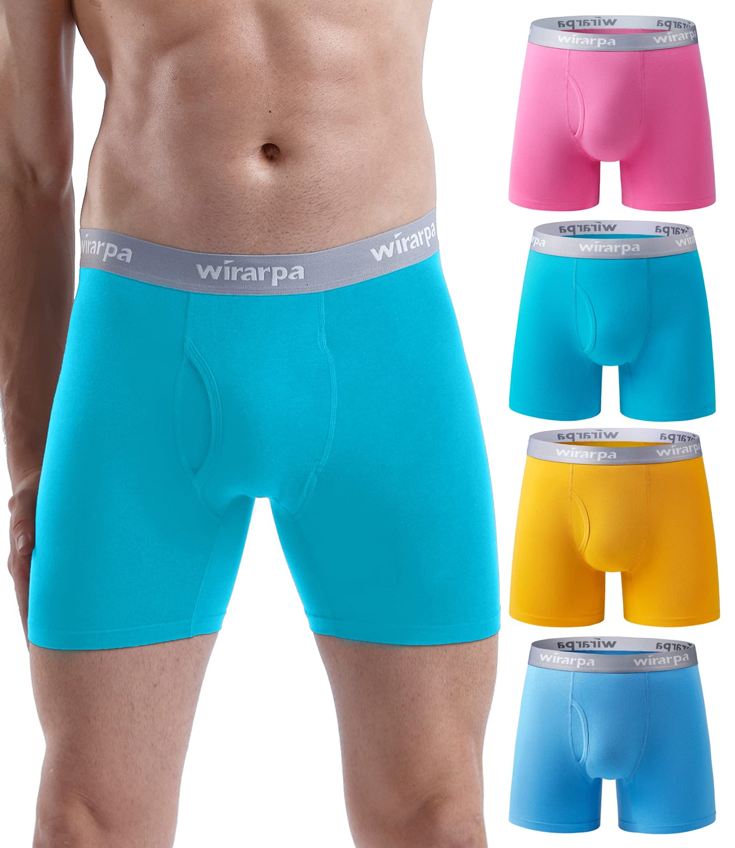 Boxers Homme Coton Confort – Lot de 4 Sans Étiquette