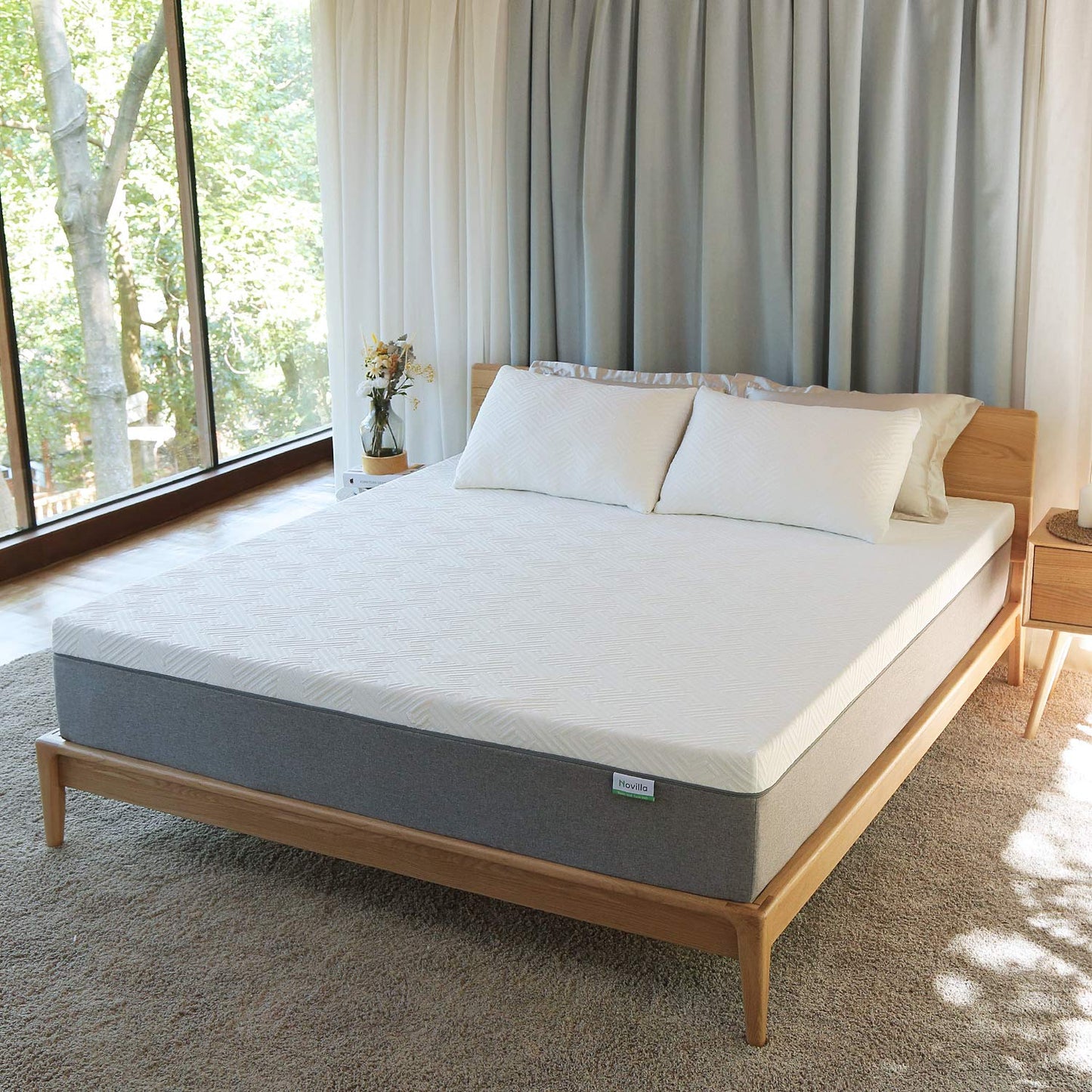 Matelas Réversible – Fibres de Bambou et Mousse Gel à Mémoire de Forme
