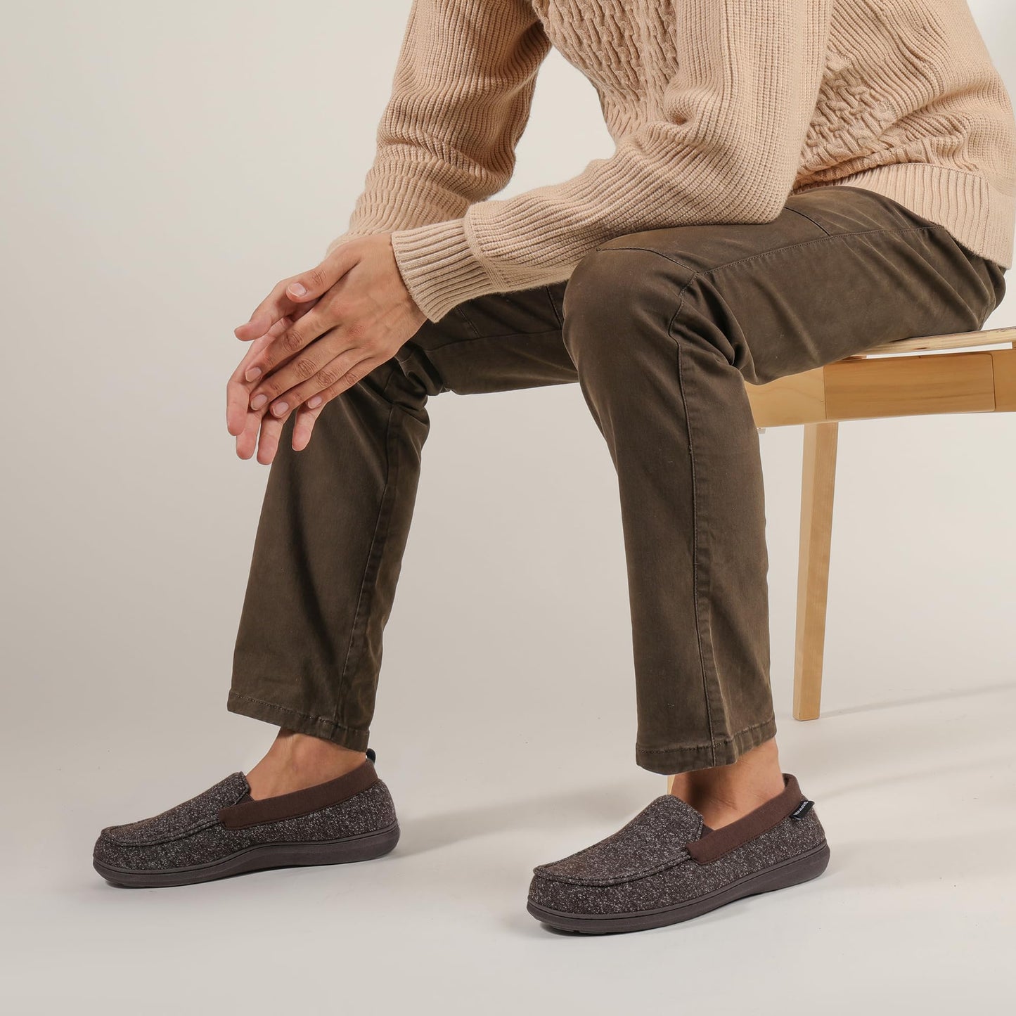 RockDove Pantoufles Mocassins SILVADUR en tissu anti-odeurs pour homme