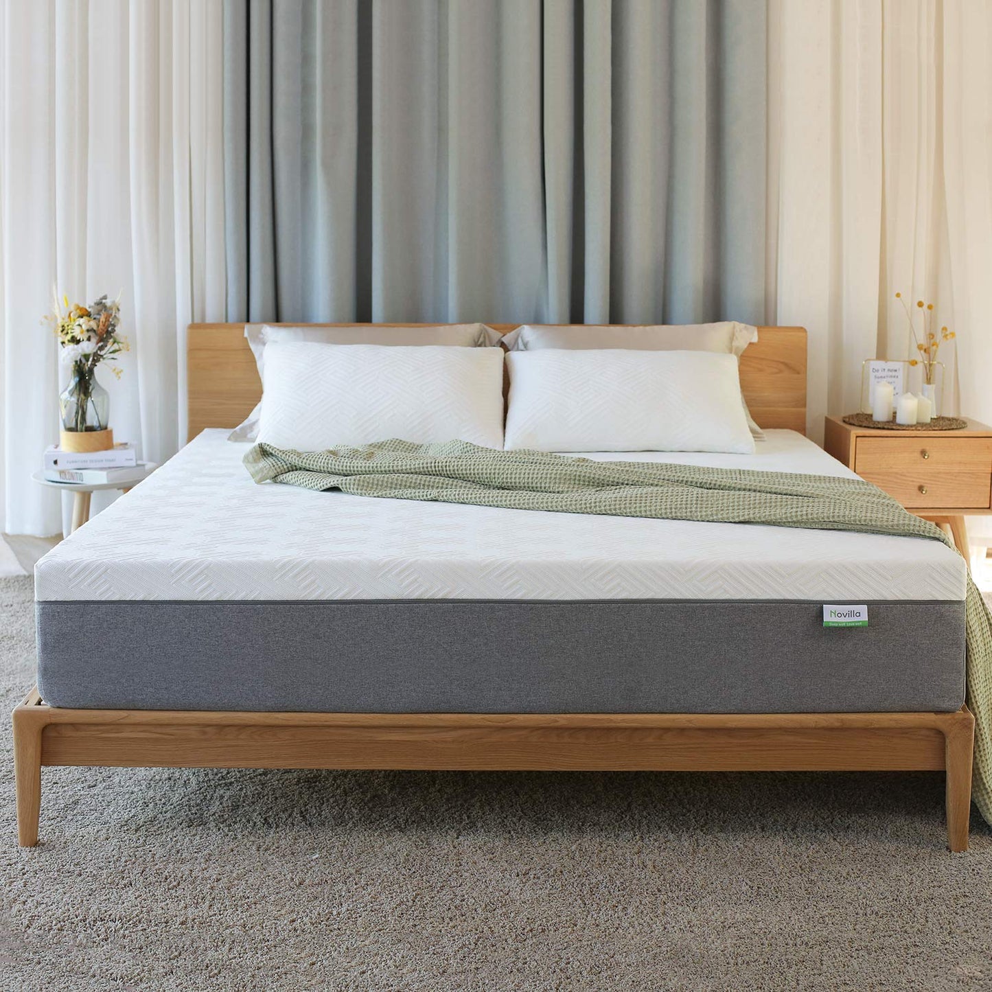 Matelas Réversible – Fibres de Bambou et Mousse Gel à Mémoire de Forme