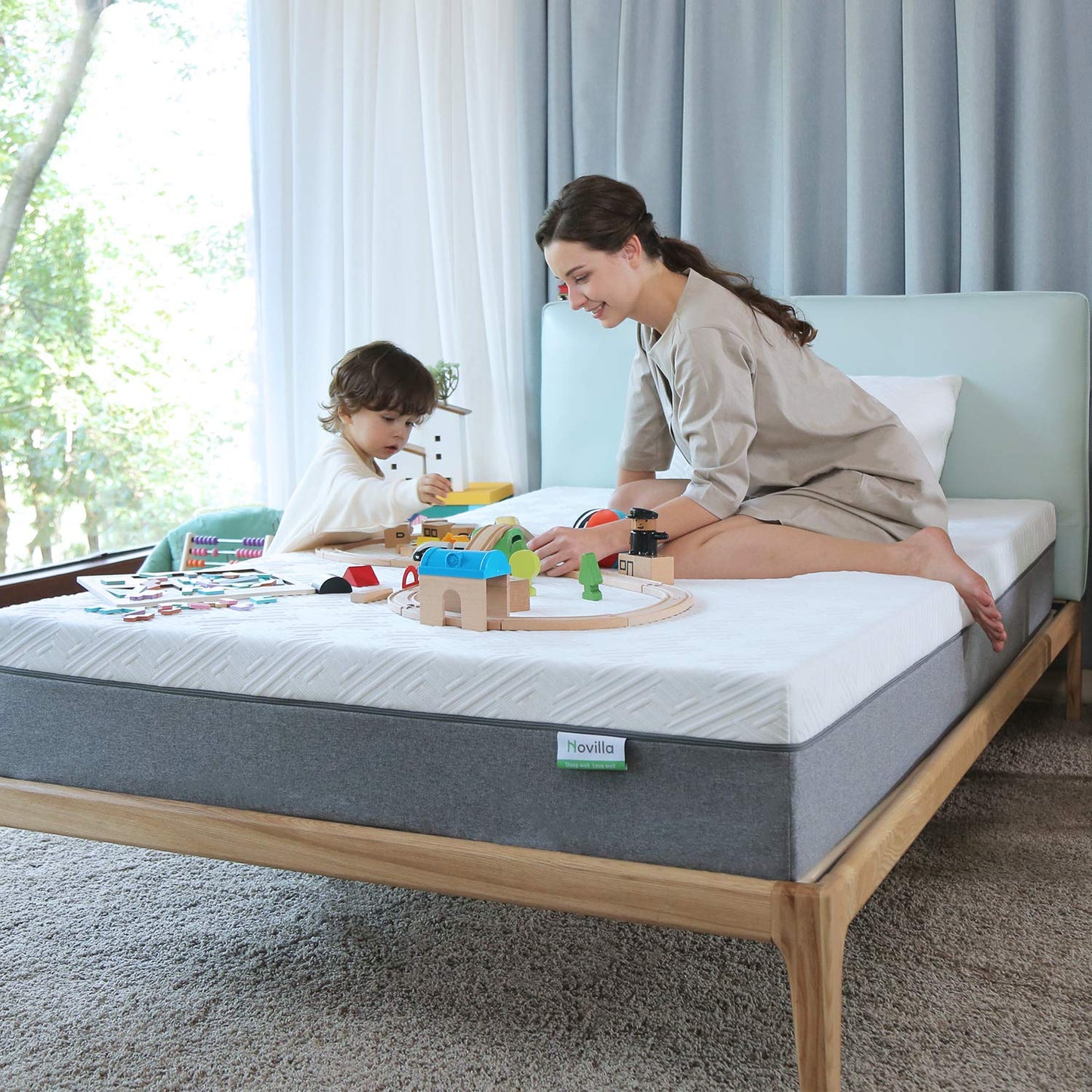 Matelas Réversible – Fibres de Bambou et Mousse Gel à Mémoire de Forme